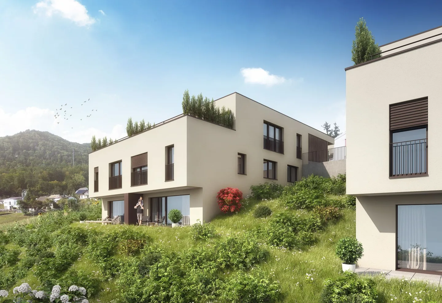 Casa bifamiliare moderna con vista, case A-D - Foto 4 di 13