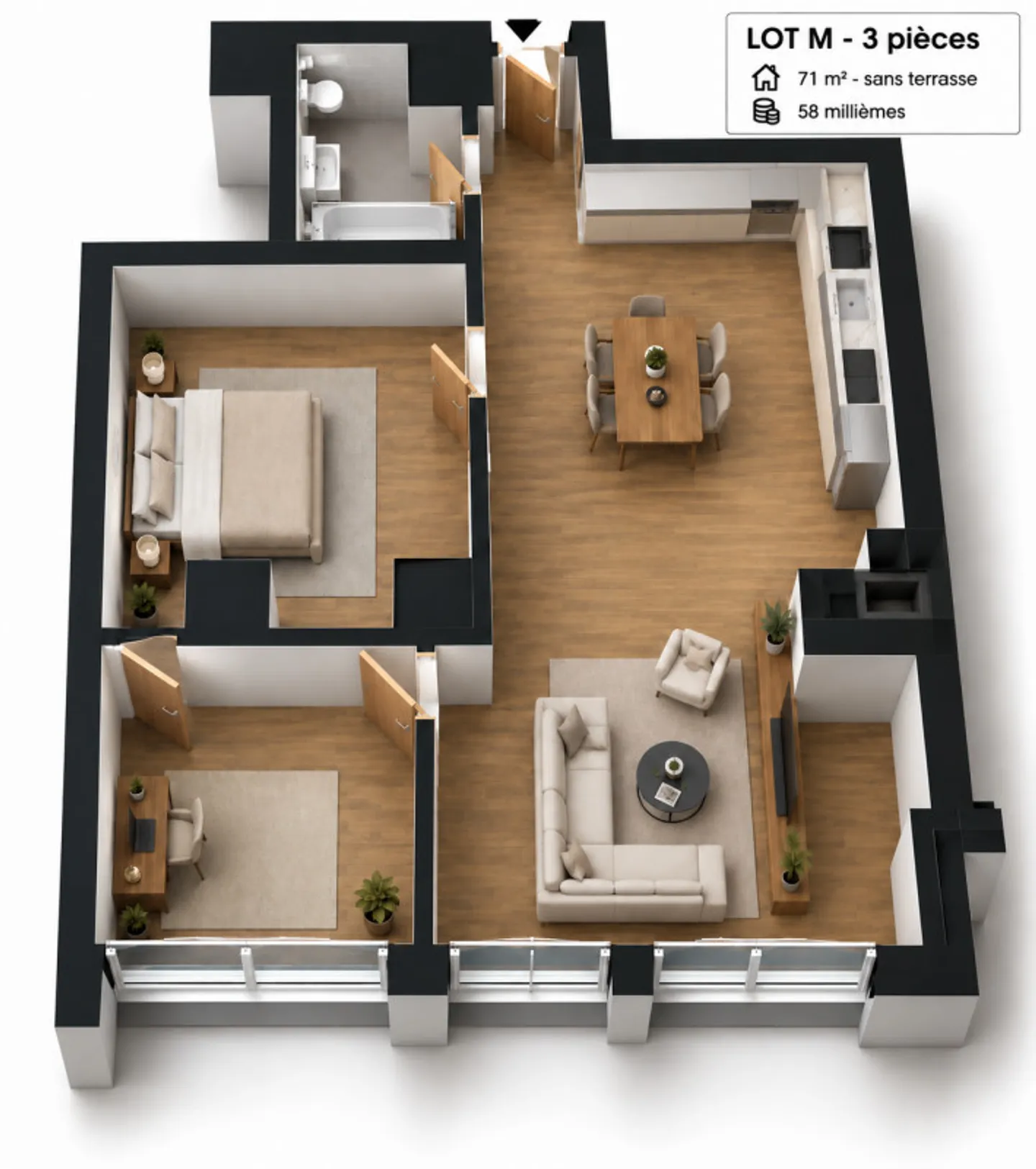 Villars - Chesières - PPE LOT M - CHF 345'000.- - Photo 1 of 1