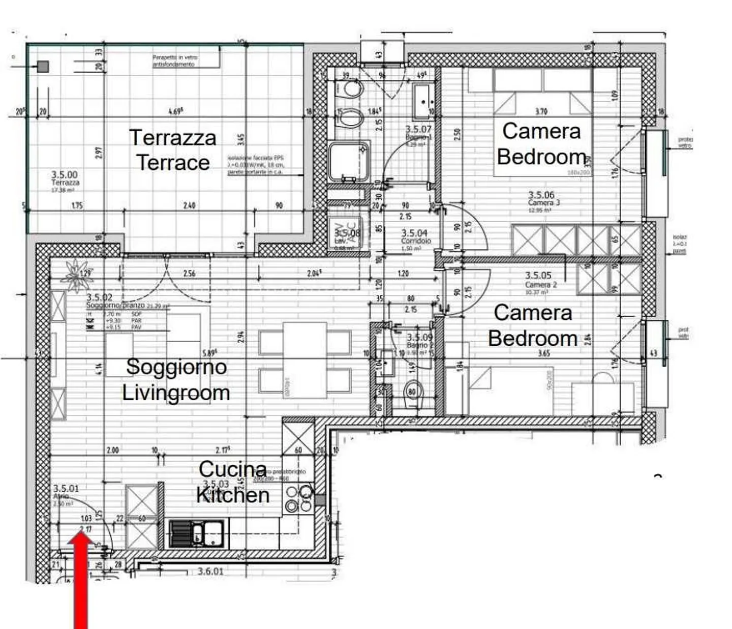 BALERNA : 3.5 SEMI MEUBLE AVEC DEUX PLACES DE PARKING (aussi secondaire) - Photo 10 sur 10