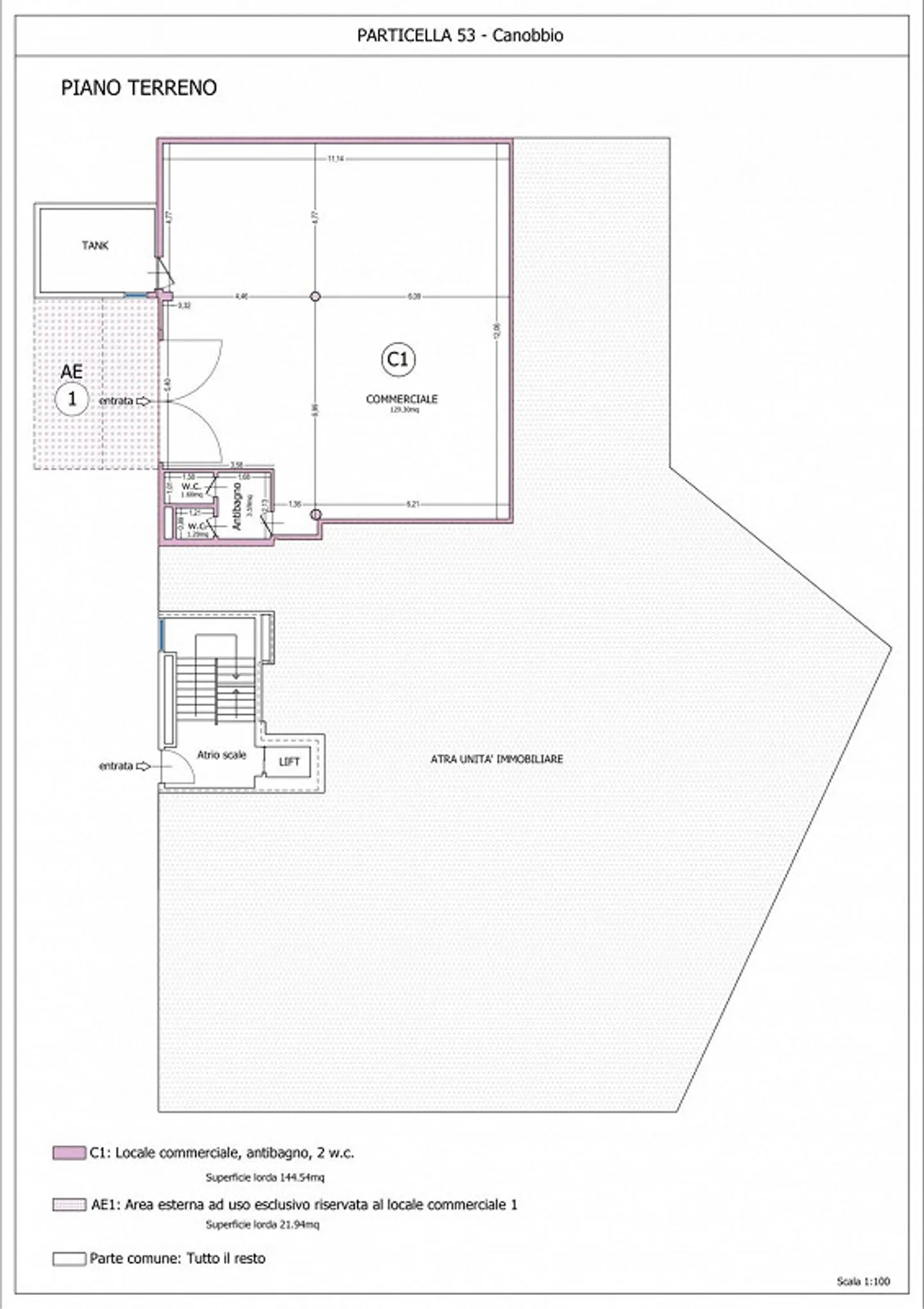 Geräumiger 2.5-Raum-Gewerbeimmobilie in Cornaredo - Foto 2 von 2