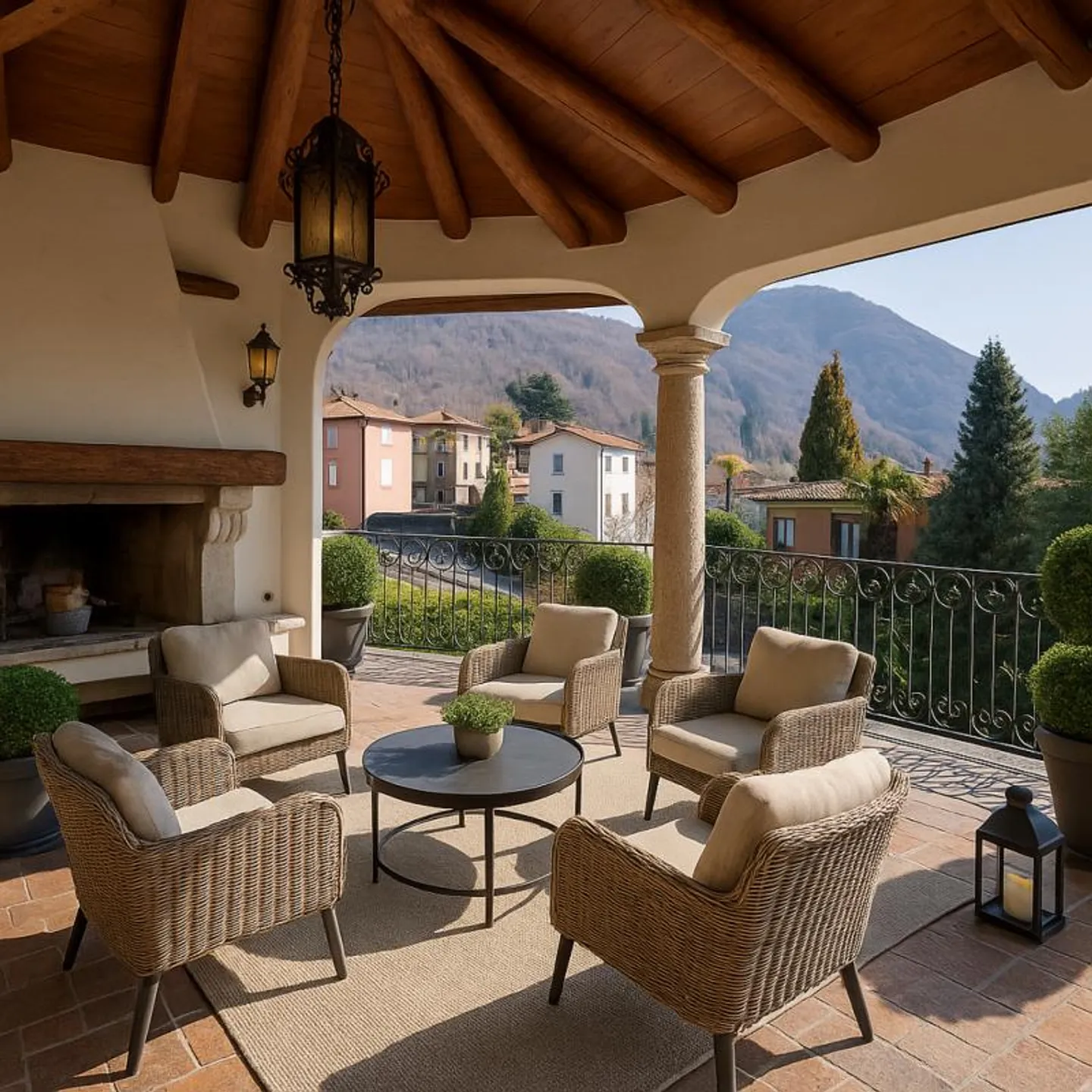 Elegantes Mittelmeervilla mit atemberaubendem Blick auf den Luganer Golf - Foto 16 von 23