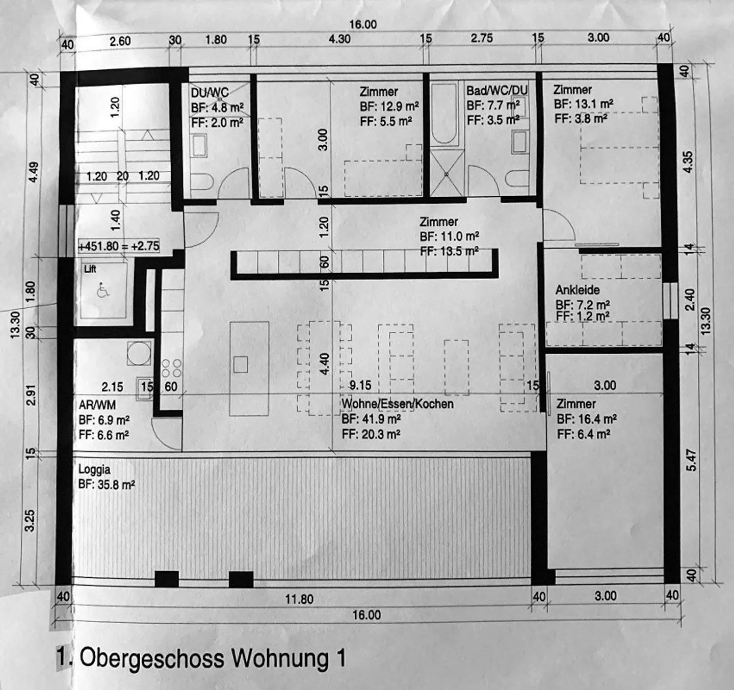 Appartement 4 1/2 pièces en standard de copropriété - Photo 16 sur 16