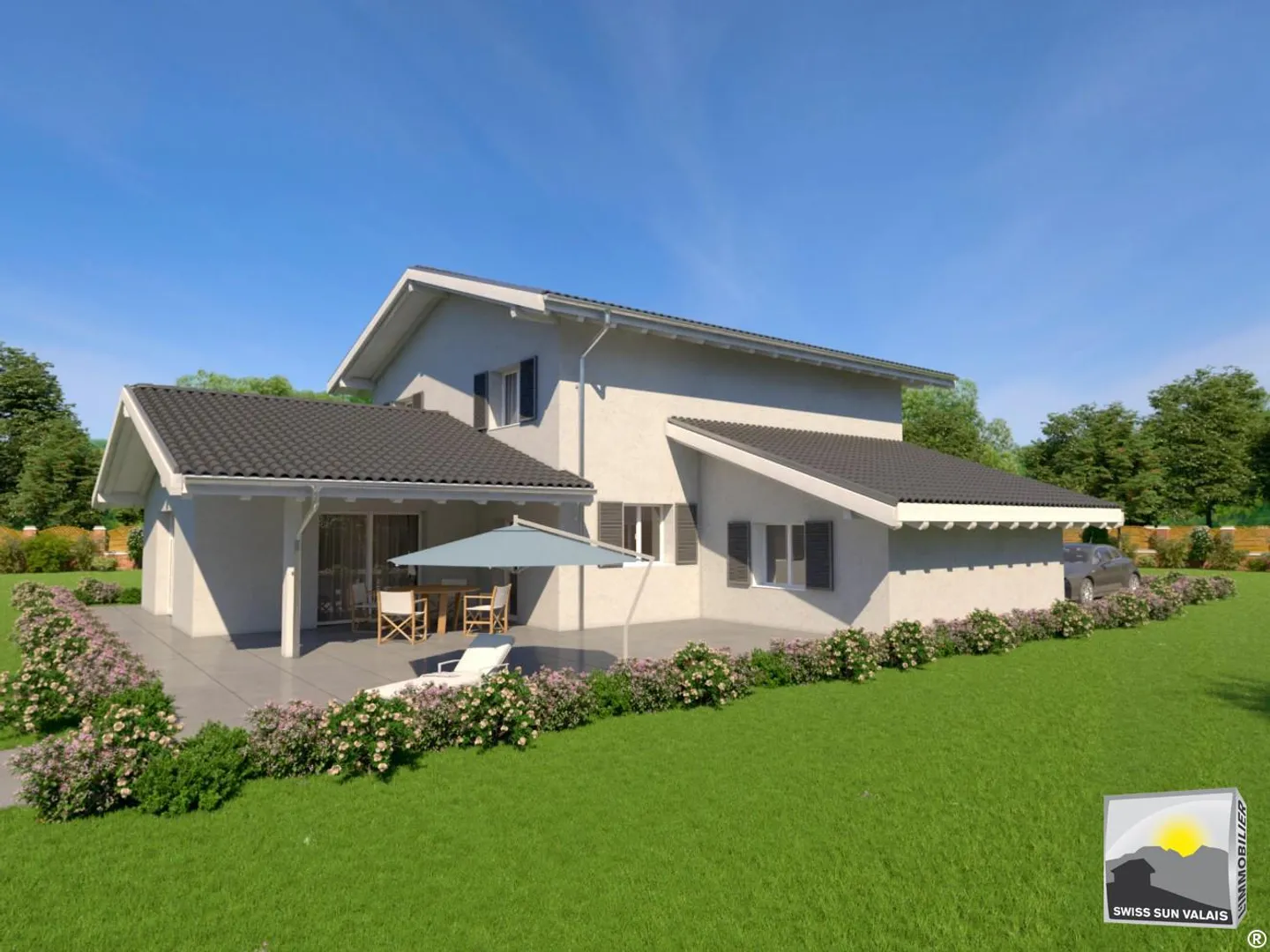 VALAIS/ Ich bin "MADISON" Magnifique Villa ind. zu bauen 6.5 Zimmer 240 m - Foto 17 von 18