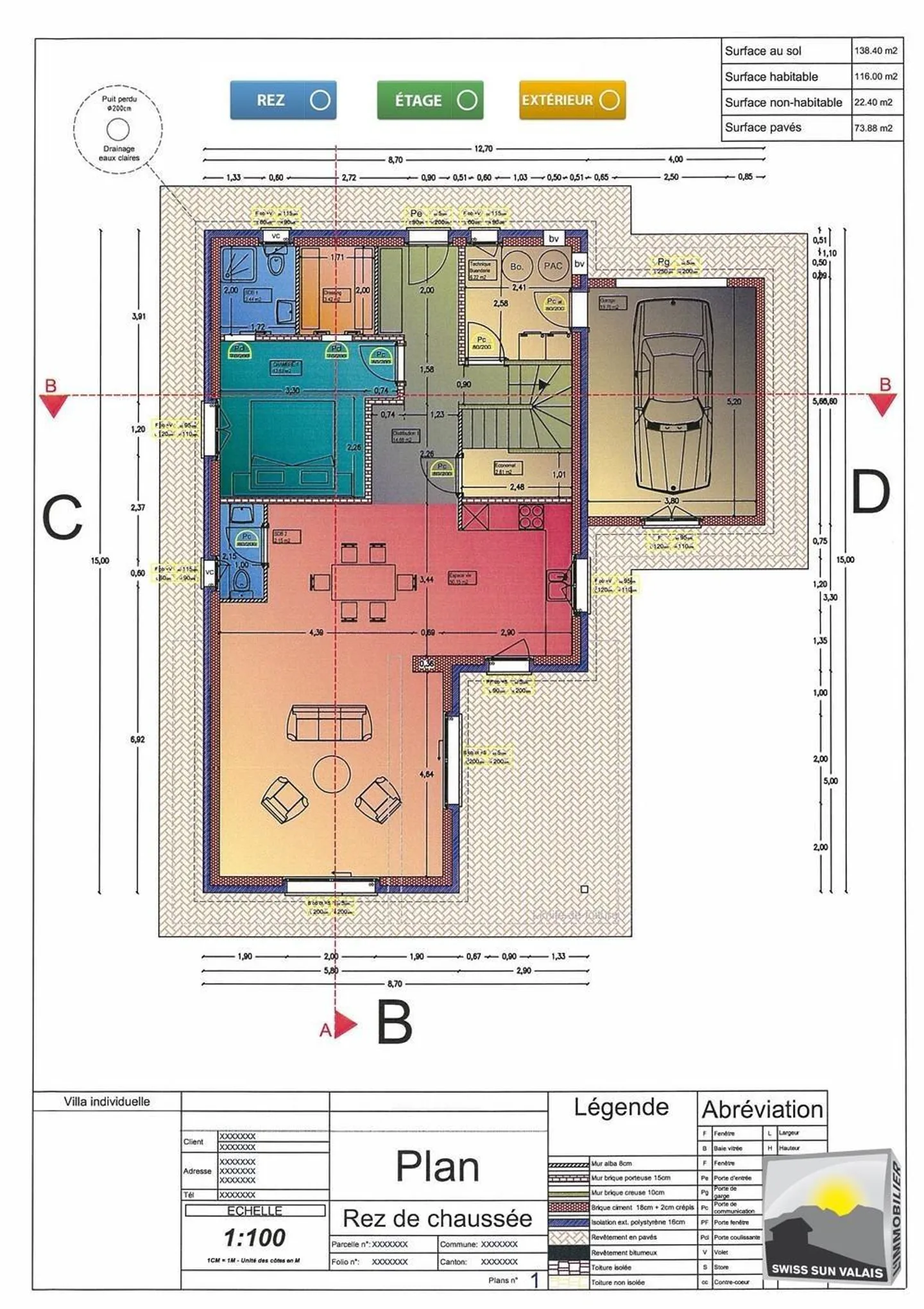 VALAIS/ Ich bin "MADISON" Magnifique Villa ind. zu bauen 6.5 Zimmer 240 m - Foto 14 von 18