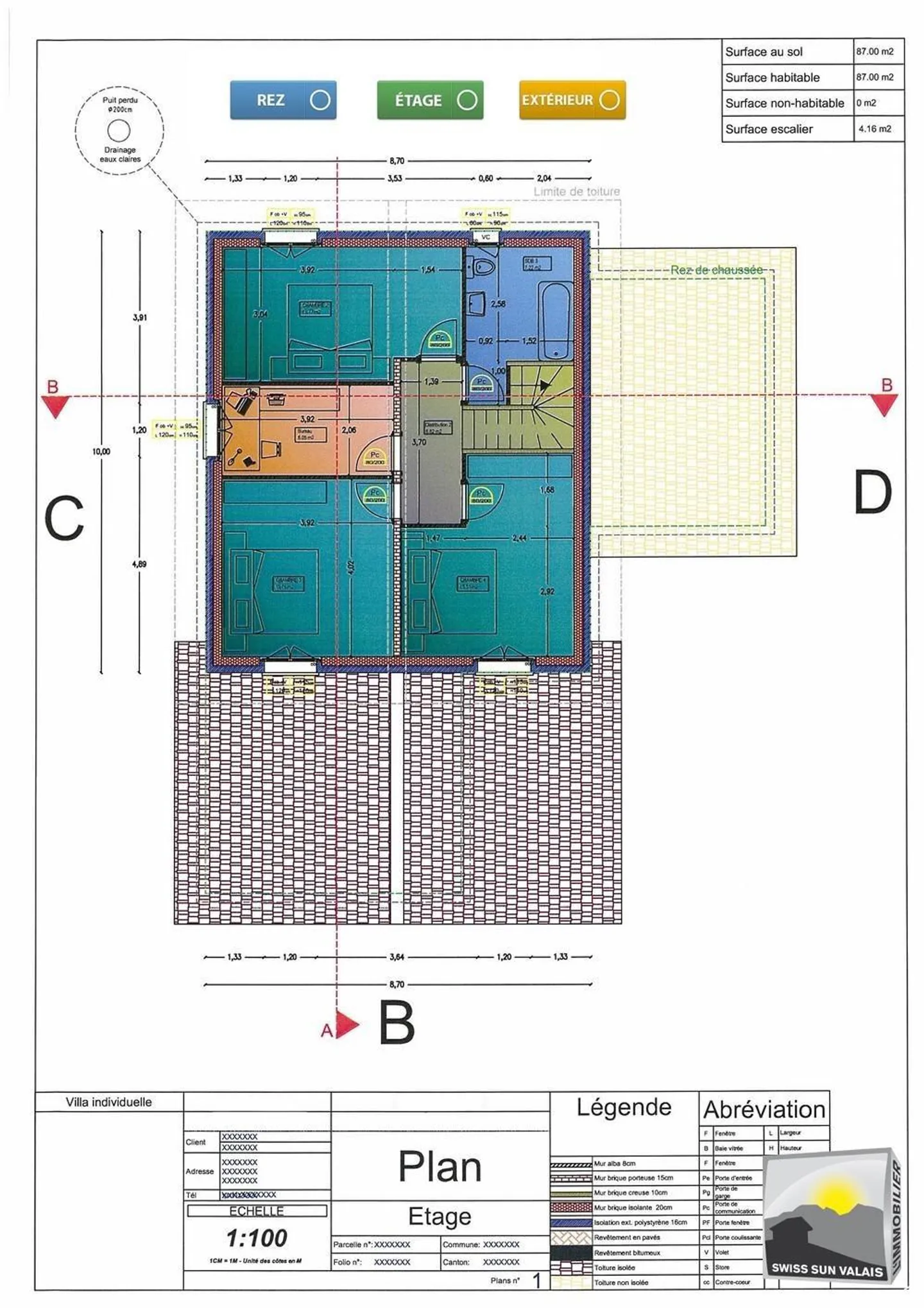 VALAIS/ Ich bin "MADISON" Magnifique Villa ind. zu bauen 6.5 Zimmer 240 m - Foto 15 von 18
