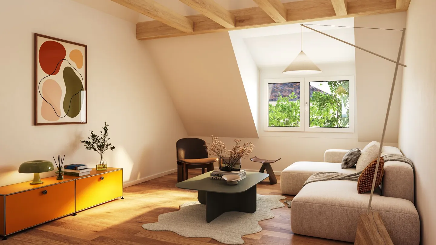 Exclusive 4.5-room maisonette with private roof terrace and panoramic view - Photo 3 of 8