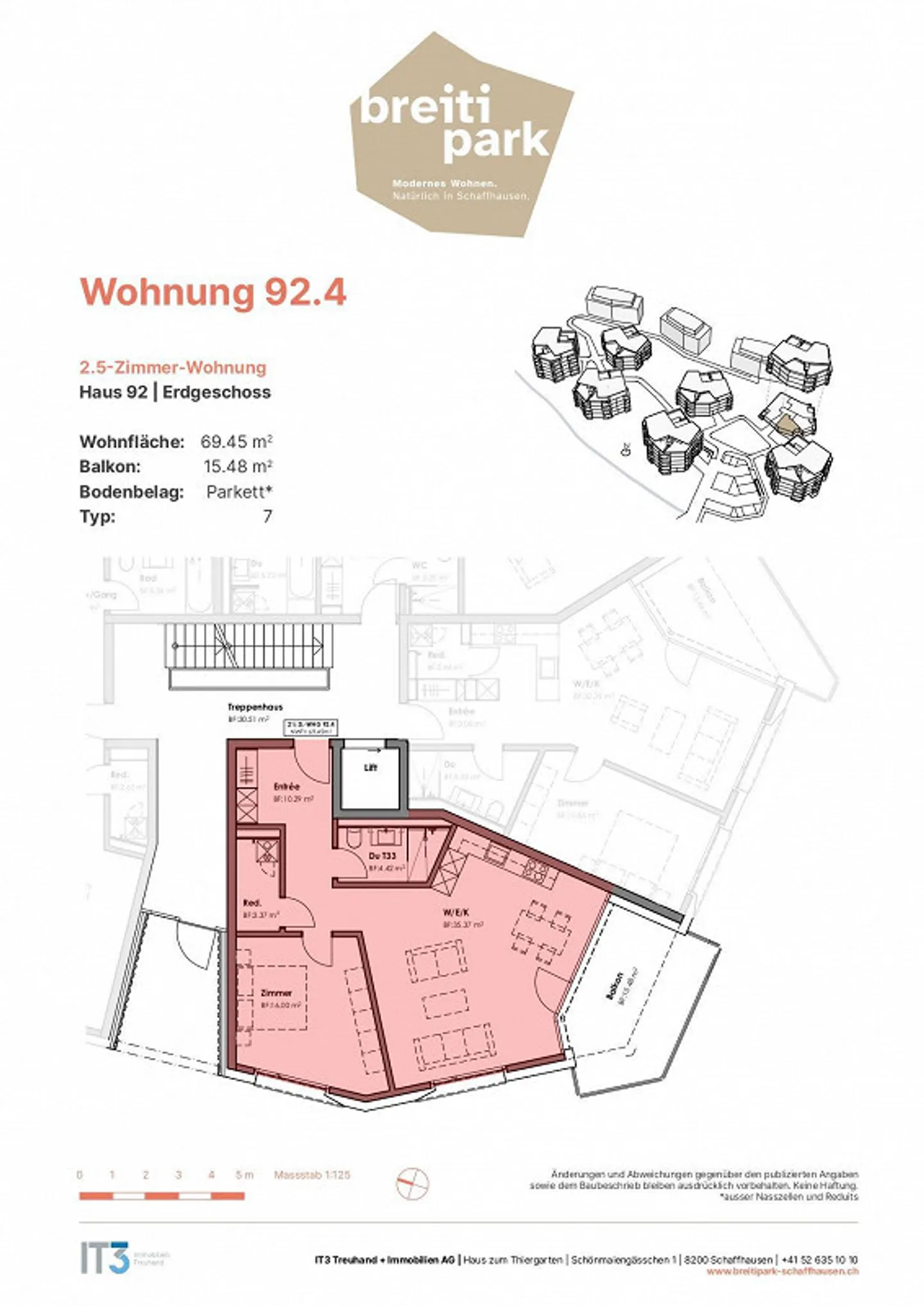 Tra città e natura - Appartamento nuovo di 2,5 stanze nel Breitipark! - Foto 8 di 9