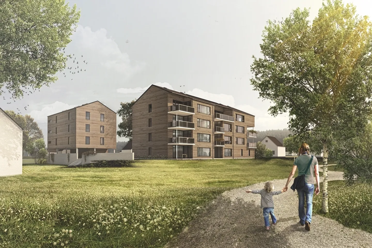 Nouvelle construction / Appartement de 4,5 pièces / Proche de la ville et dans la nature - Photo 1 sur 6