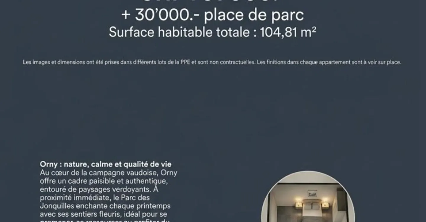 Appartement moderne à Orny - Photo 3 sur 4