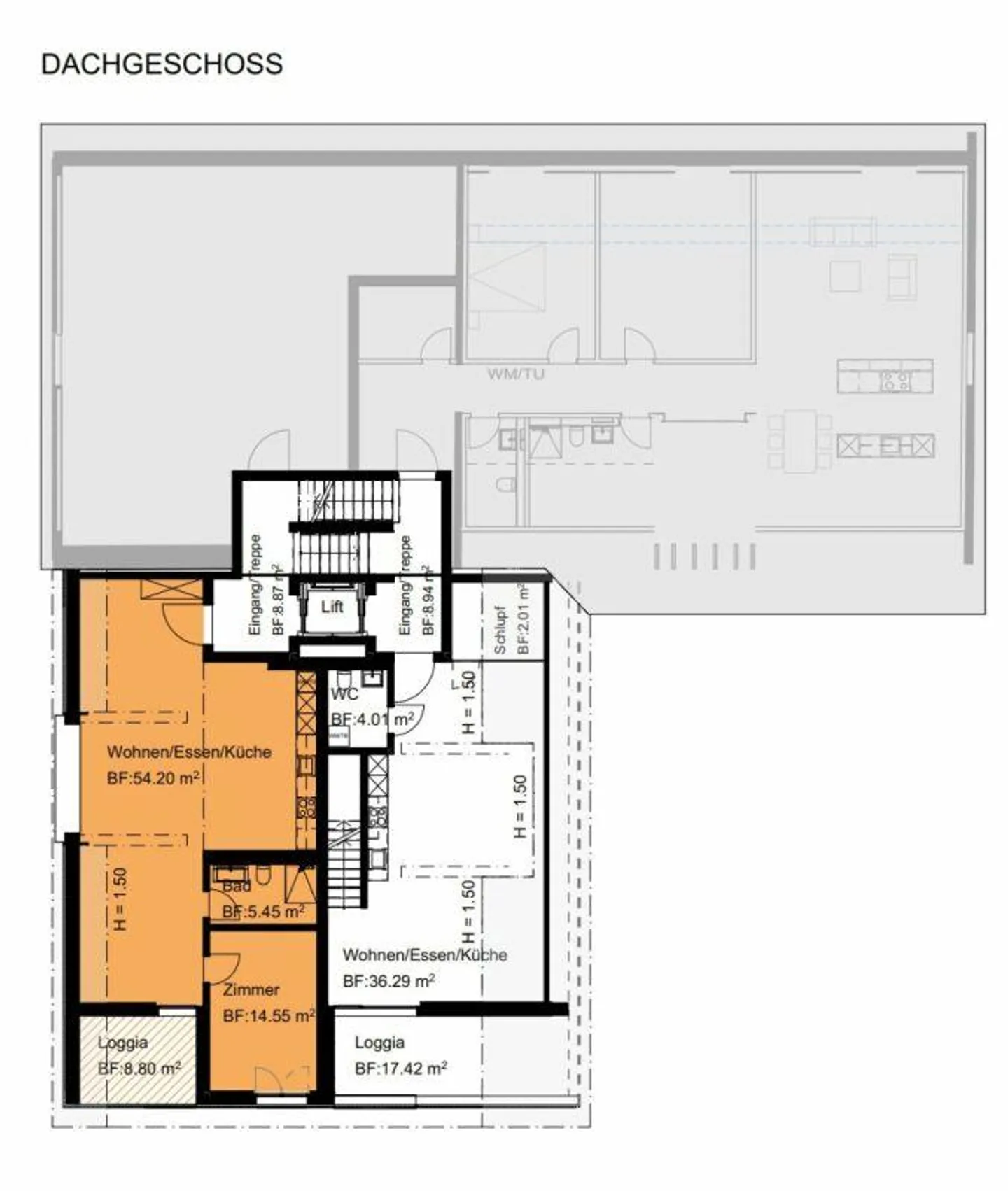 Appartement 2.5 pièces au dernier étage n° 401 - Photo 3 sur 4