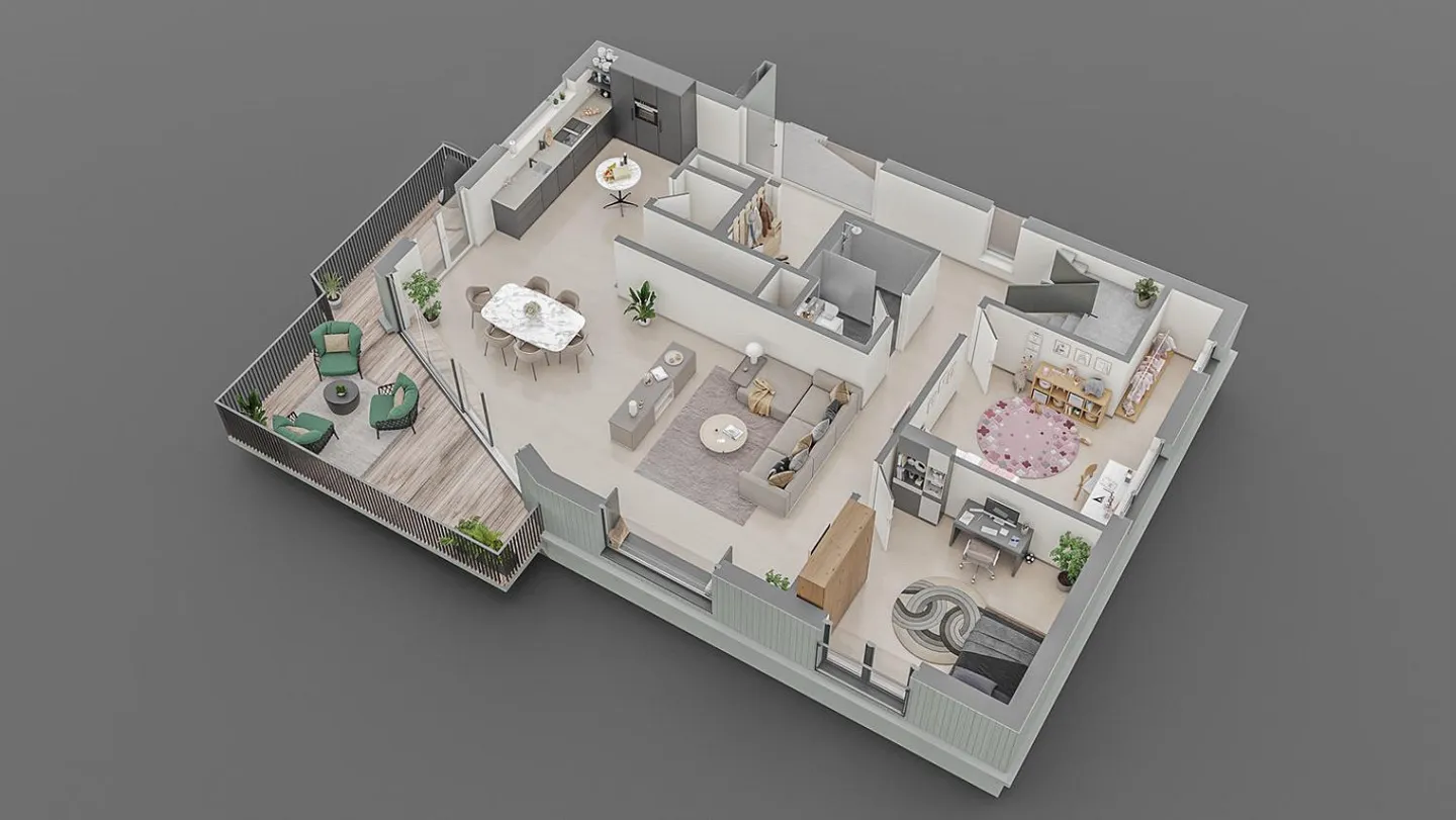 Moderna casa unifamiliare di 5,5 stanze con studio attico aperto - Foto 6 di 7
