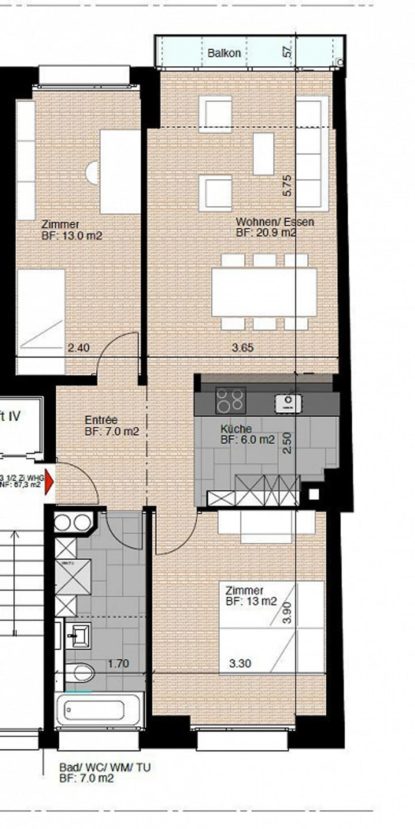 Moderne Wohnung am Eigerplatz - Foto 8 von 8