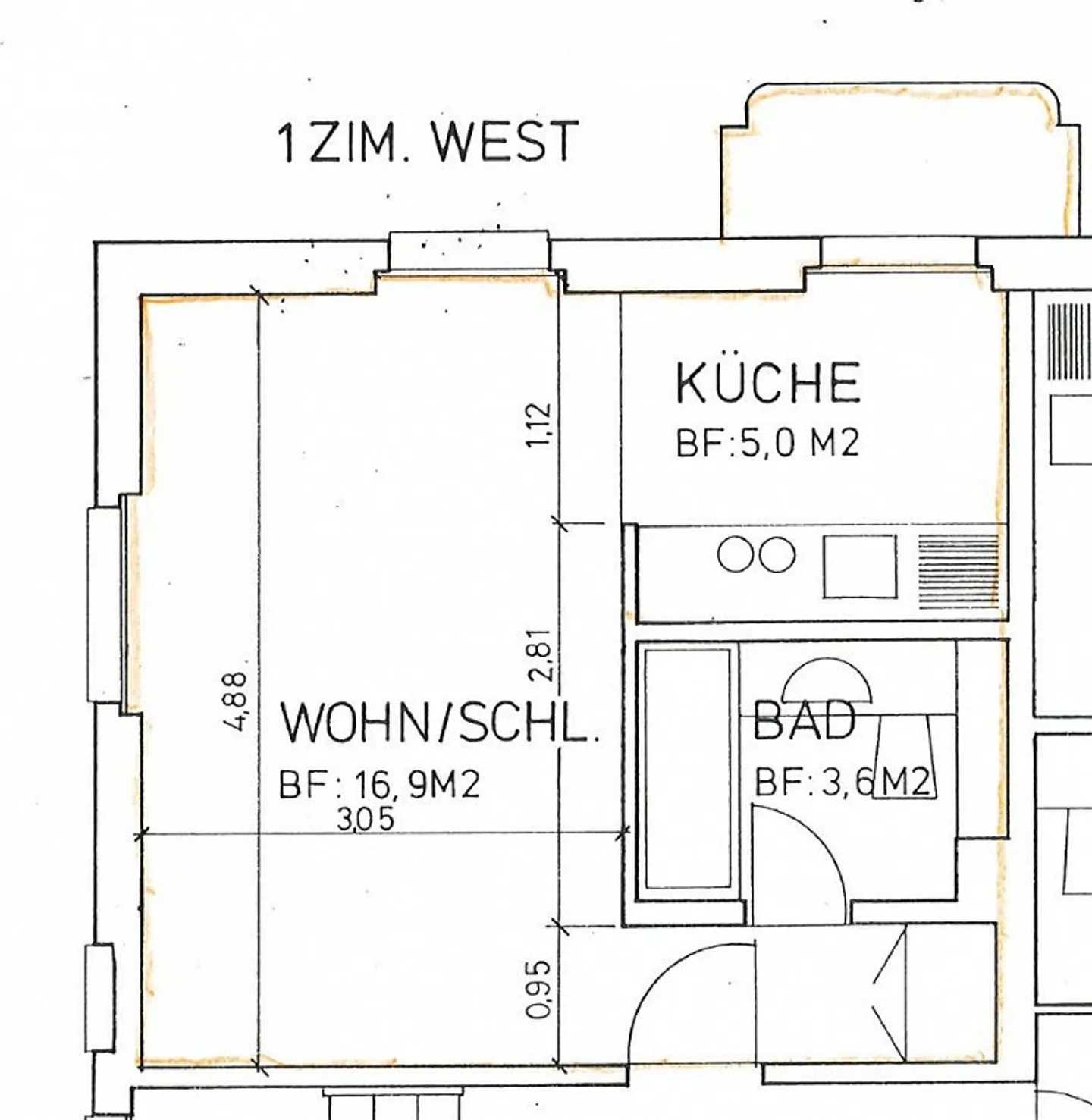 Helles Studio mit Balkon - Foto 10 von 10