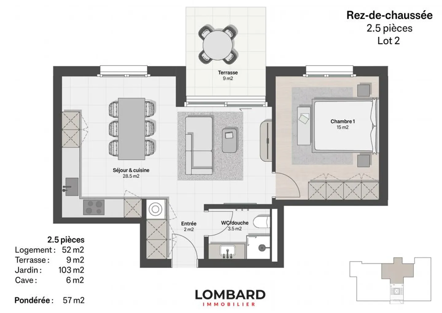 Neue 2.5-Zimmer-Wohnung im Erdgeschoss - Foto 9 von 9