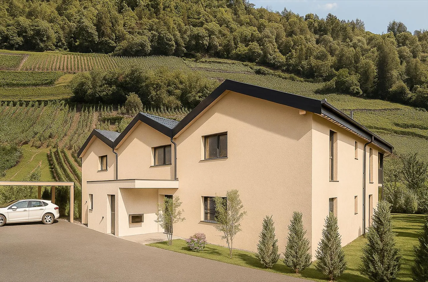 3,5 locali con terrazza + 200 m² di giardino privato esposto a sud - Foto 2 di 5