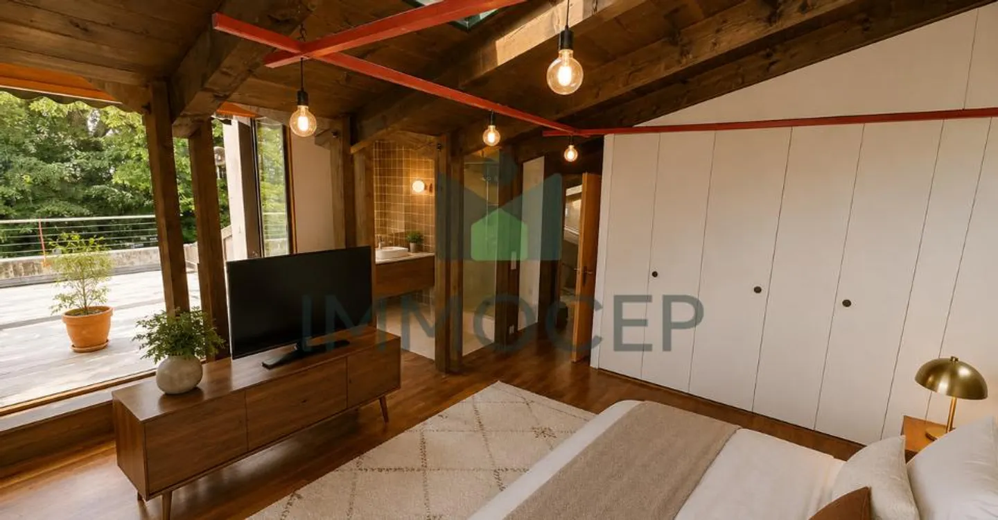 Architect-designed property to renovate in Versoix with private access to the lake - Photo 8 of 10