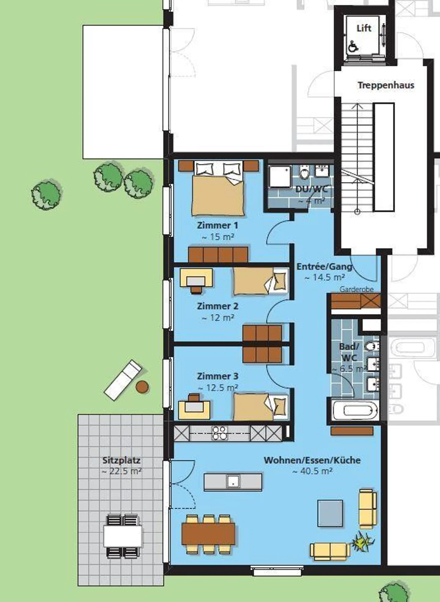 Appartements lumineux de 4,5 pièces avec balcon spacieux à louer - Photo 9 sur 10