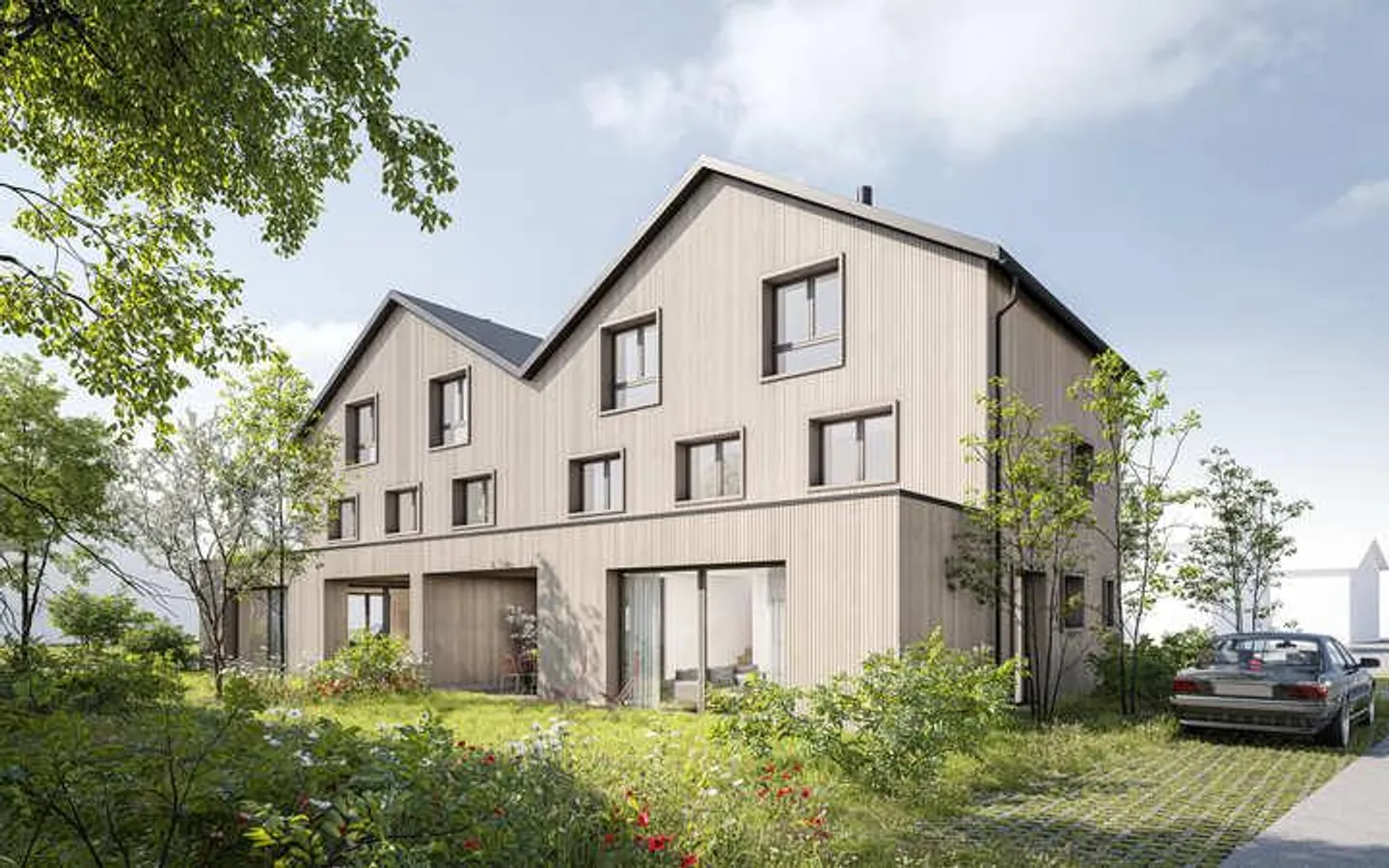 Moderner Doppelhaushalt mit nachhaltigem Design - Foto 1 von 8