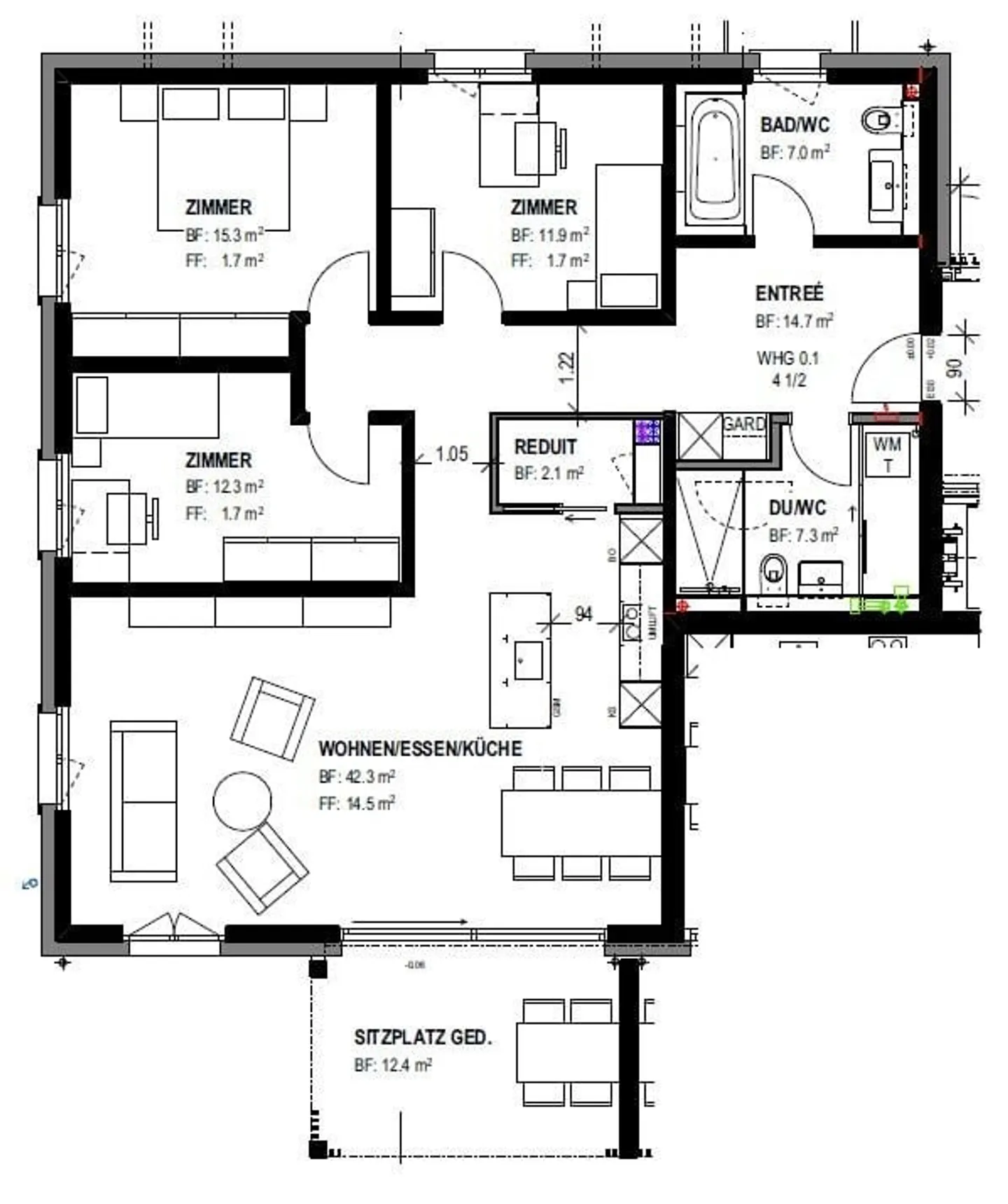 Beautiful 4.5-room apartment with terrace - Photo 13 of 13
