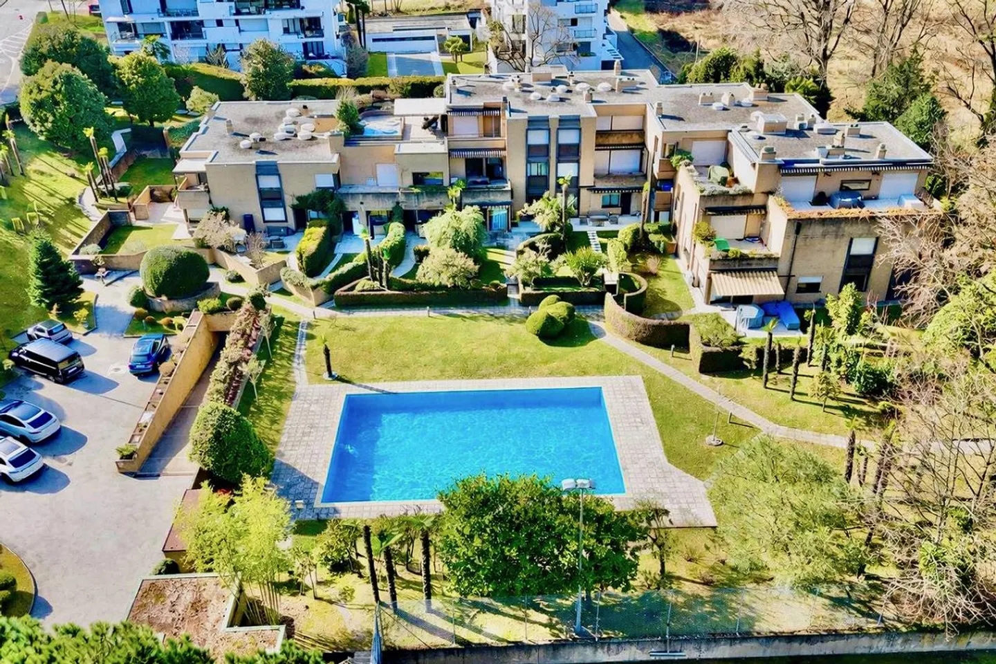 Maison de ville avec piscine commune et court de tennis à Gentilino - Photo 1 sur 20