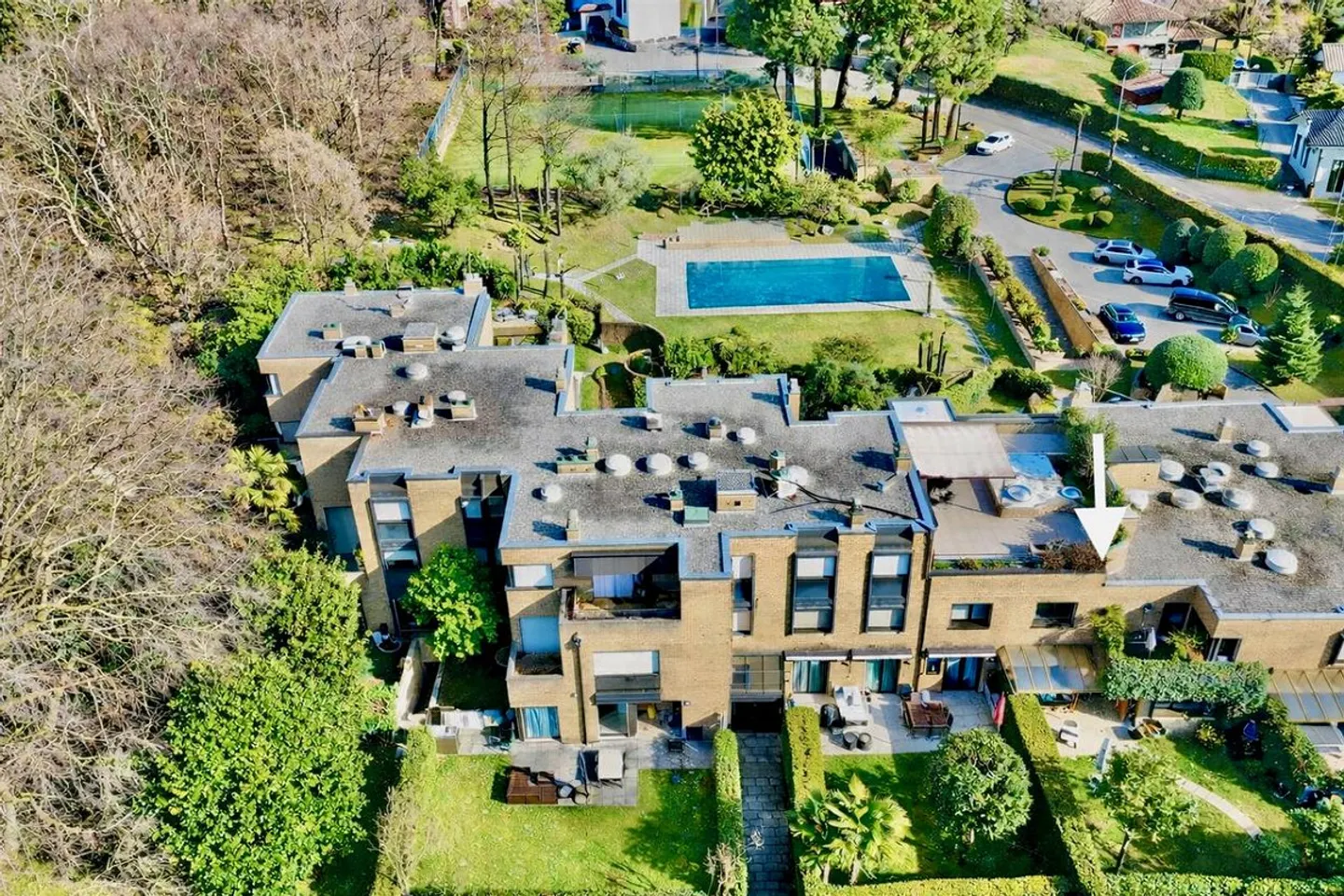 Maison de ville avec piscine commune et court de tennis à Gentilino - Photo 3 sur 20