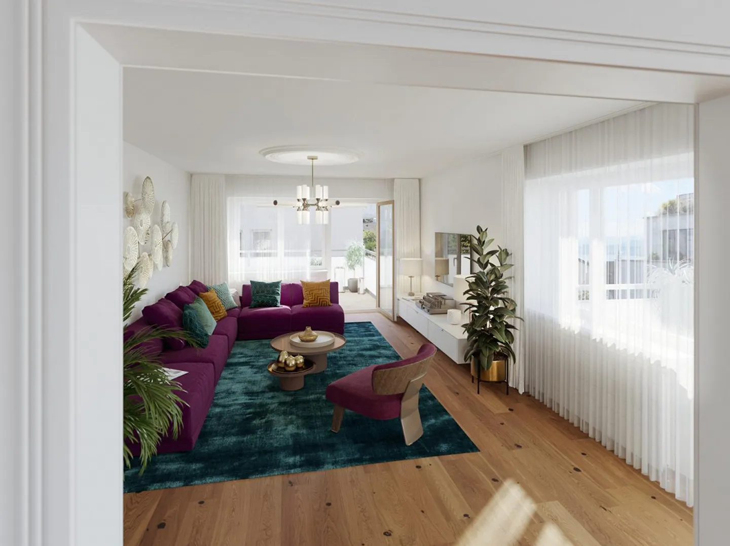 Vista sul lago del giardino - Appartamento 3.5 locali in posizione privilegiata a Zurigo - Foto 1 di 13