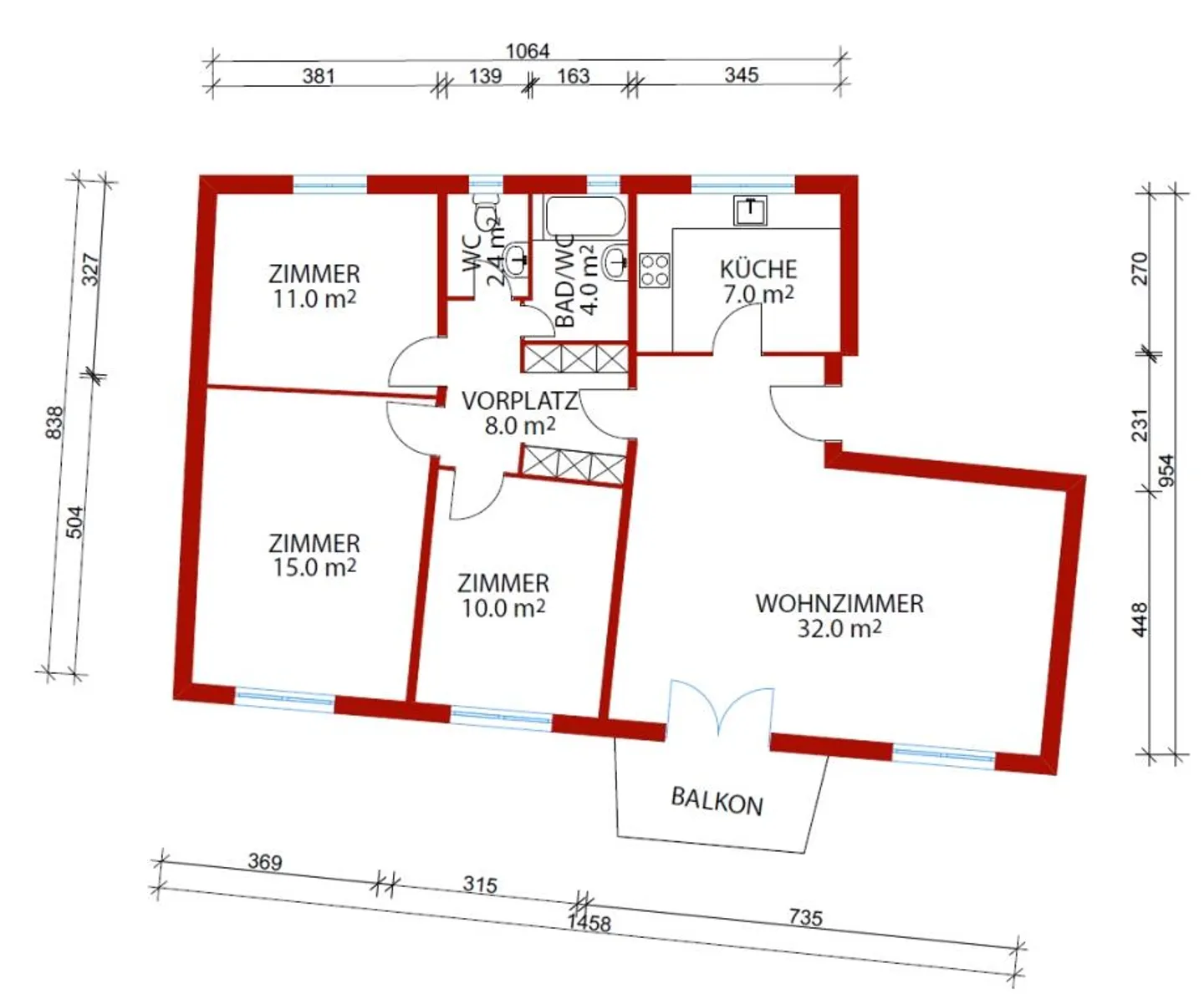 Charmante 4.5 Zimmer Wohnung - Foto 7 von 7