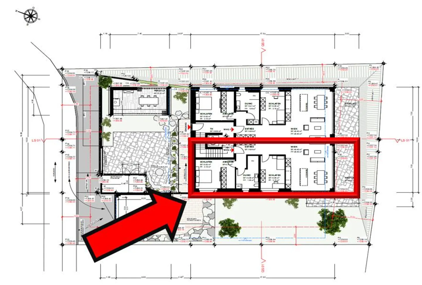 First rental 3.5-room apartment on the ground floor with terrace - Photo 3 of 3