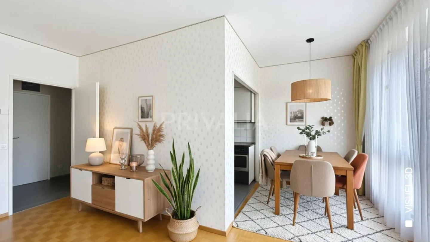 Für Investoren: 3 Zimmer mit Balkon im 5. Stock zur Renovierung im Herzen von Genf - Foto 2 von 4