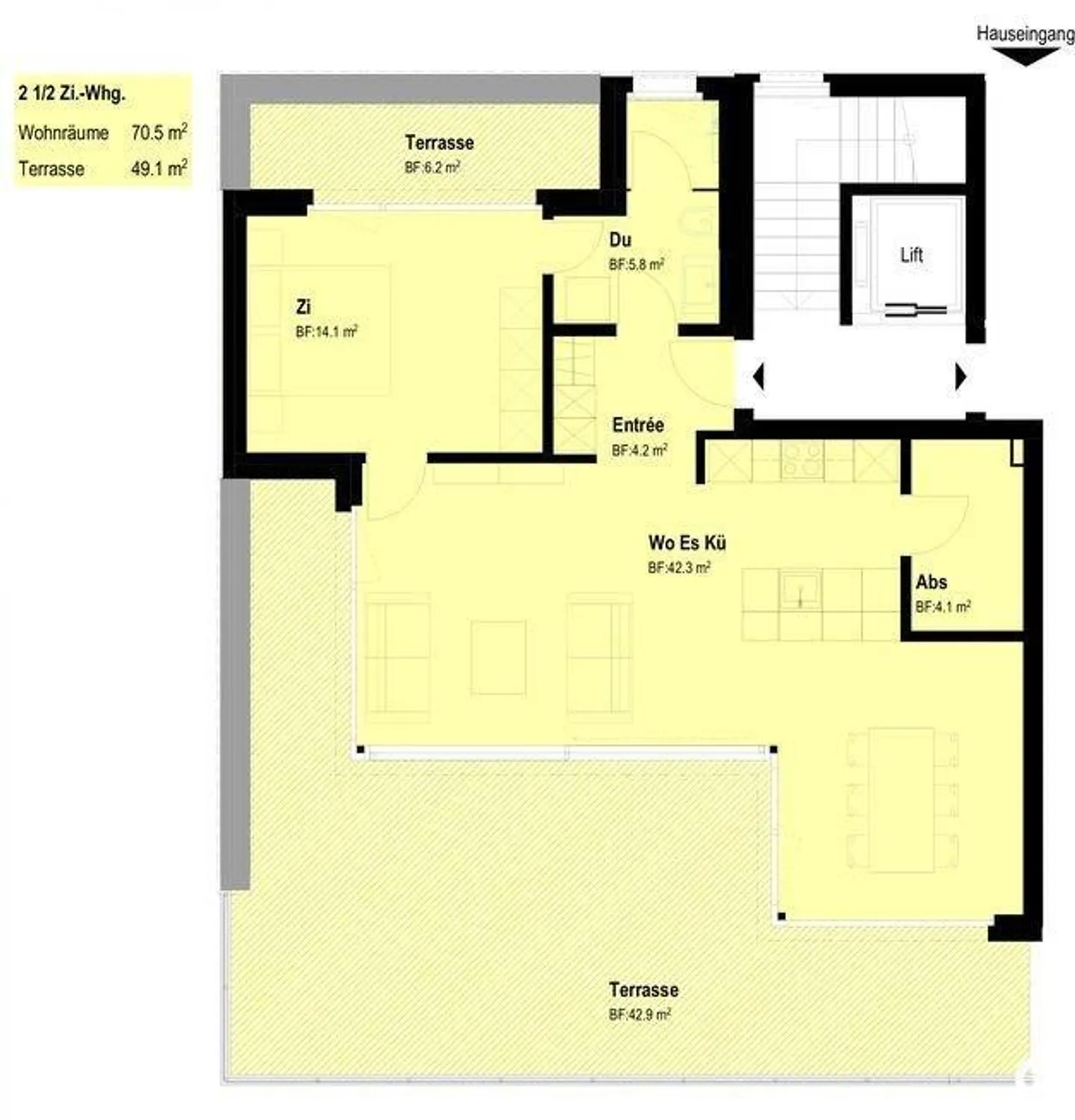 Modern 2 1/2 Room Penthouse Apartment - Photo 3 of 6