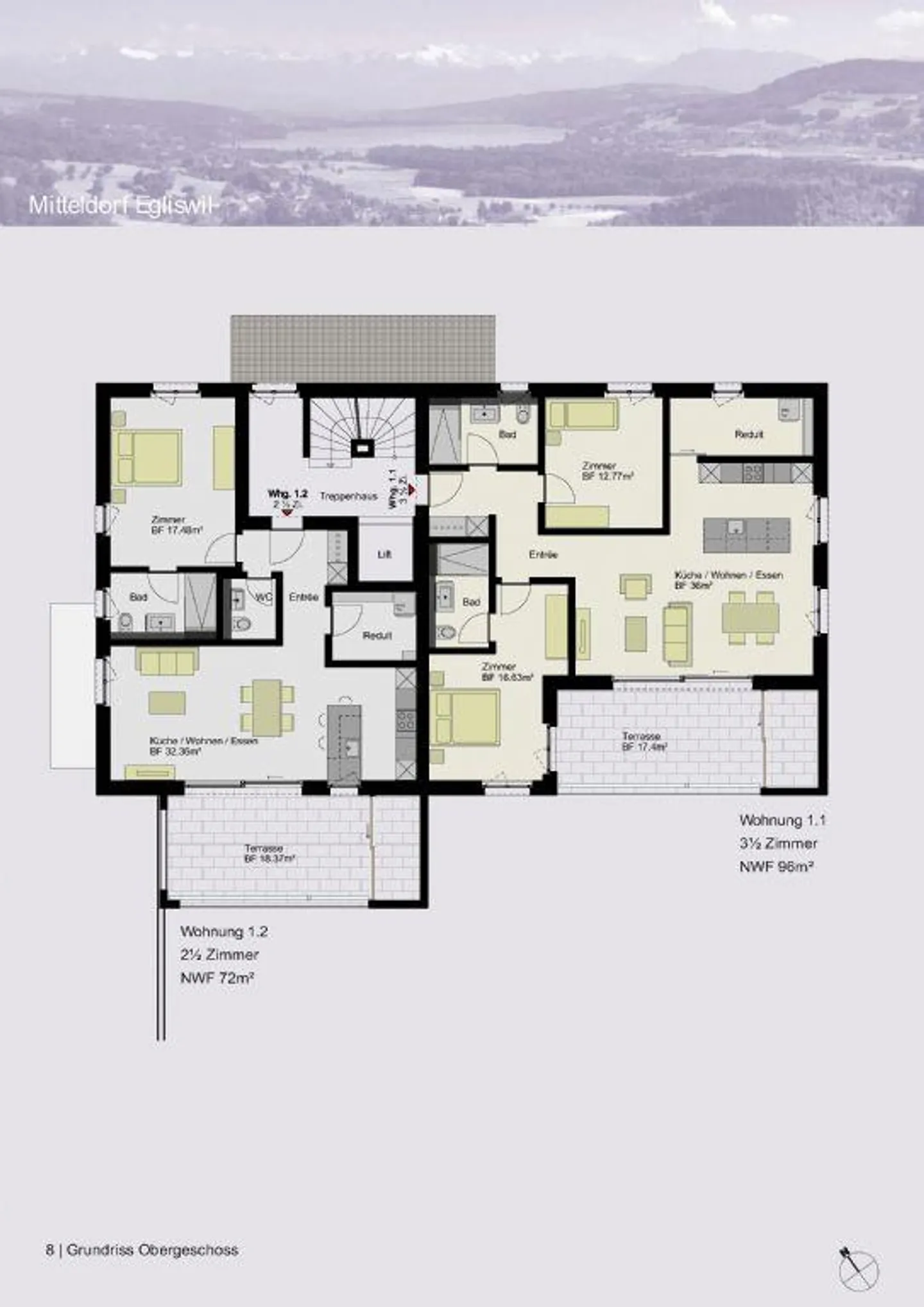 Geräumige Neubauwohnung mit Garten - Foto 3 von 4