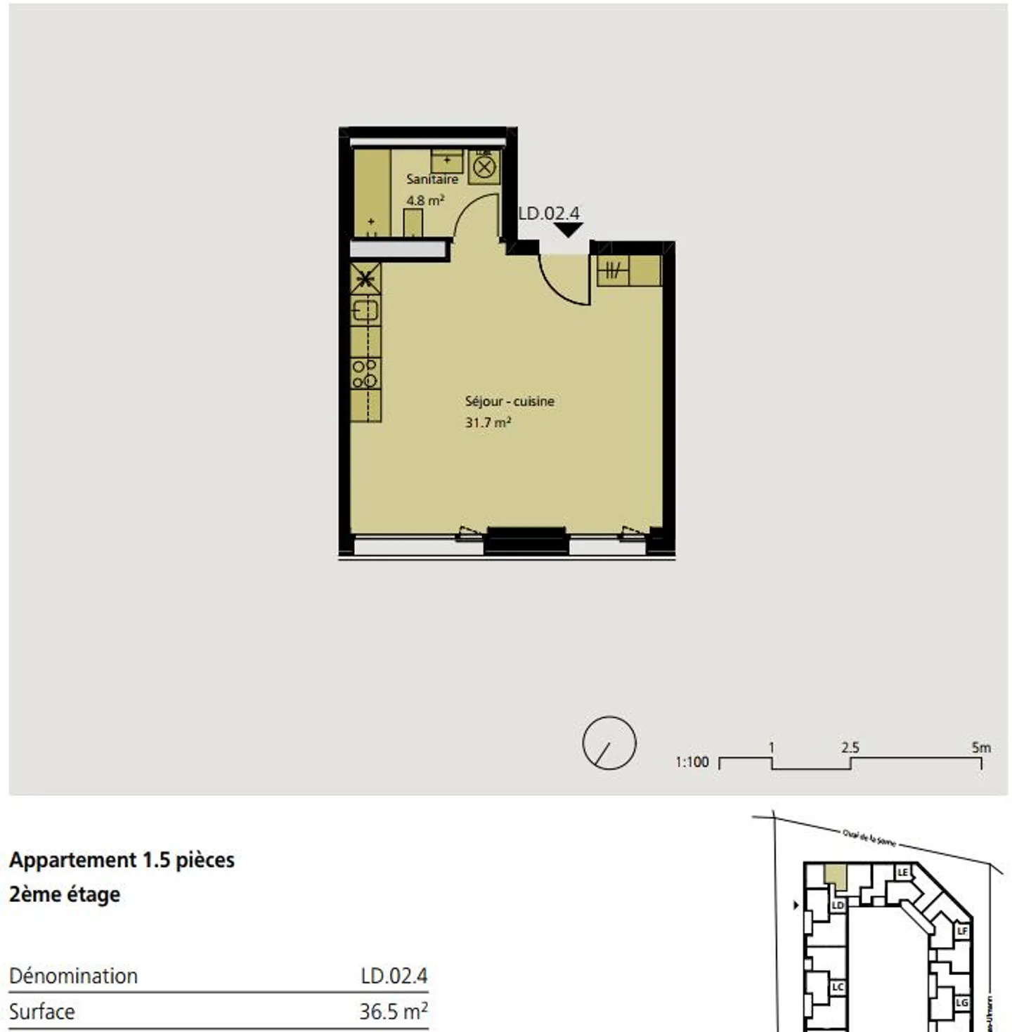 Studio im 2. Stock zu vermieten in Delémont - Foto 5 von 5