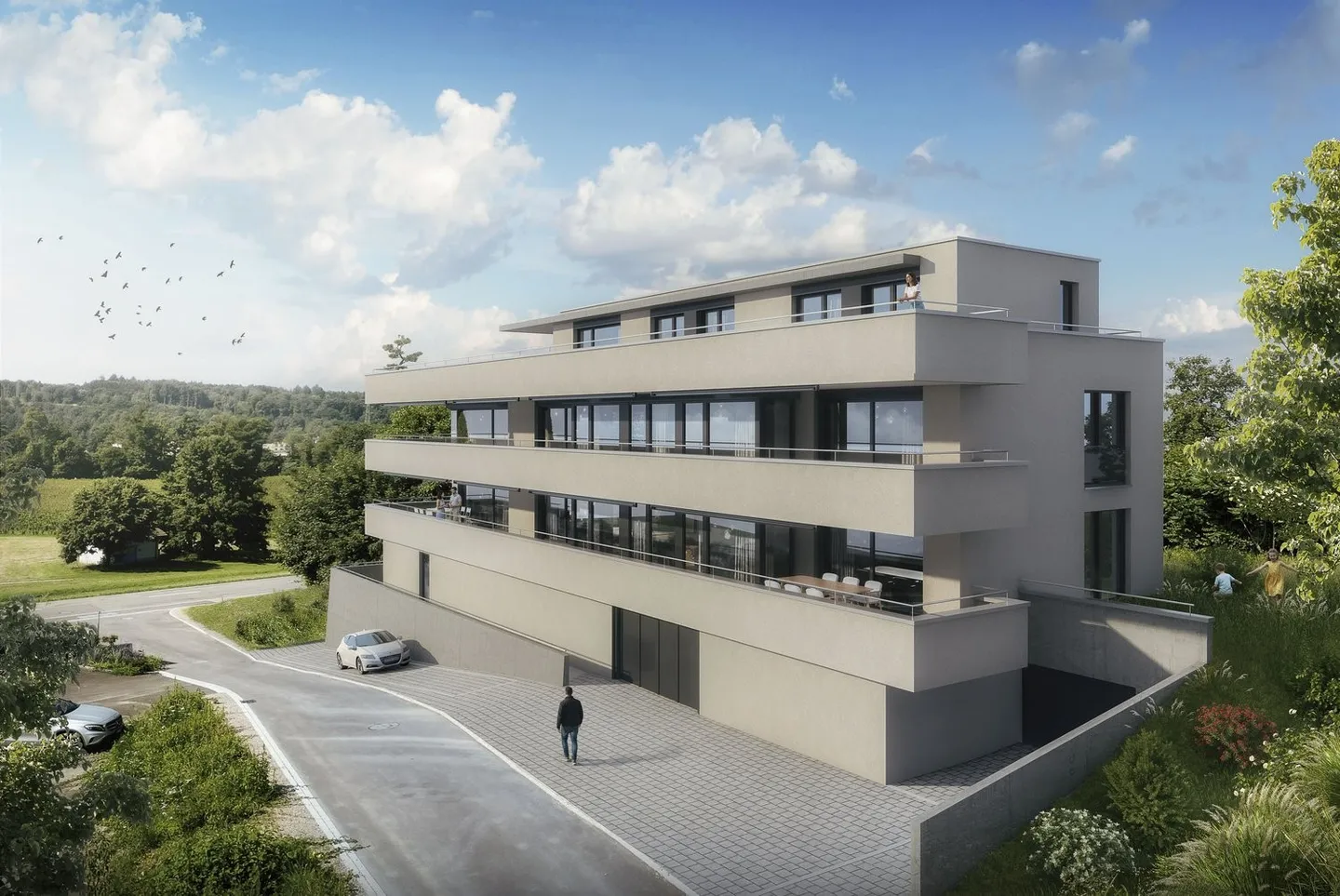Appartement mansardé exclusif de 4.5 pièces avec impressionnante terrasse ensoleillée - Photo 1 sur 4