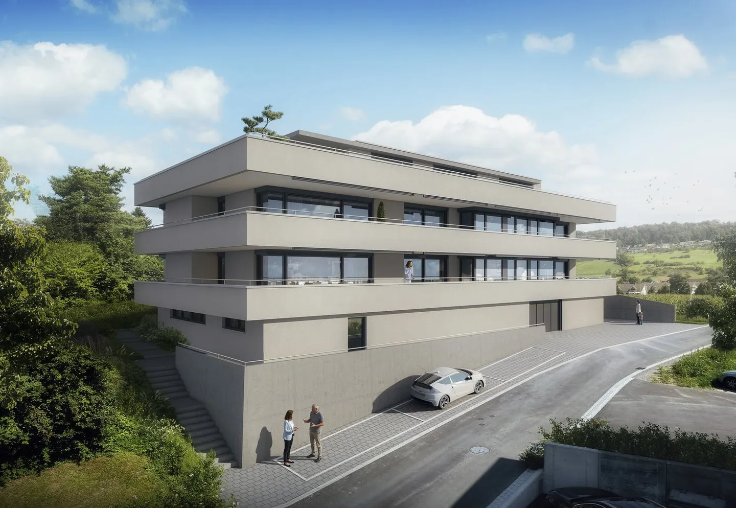 Appartement mansardé exclusif de 4.5 pièces avec impressionnante terrasse ensoleillée - Photo 2 sur 4