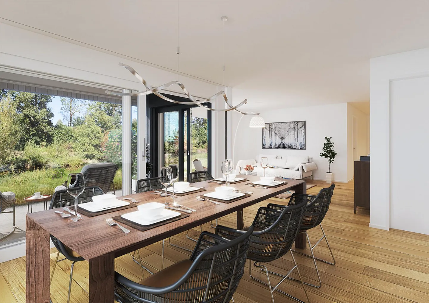 Living by the Aabach – stylish 4.5-room ground floor apartment with garden idyll - Photo 1 of 16