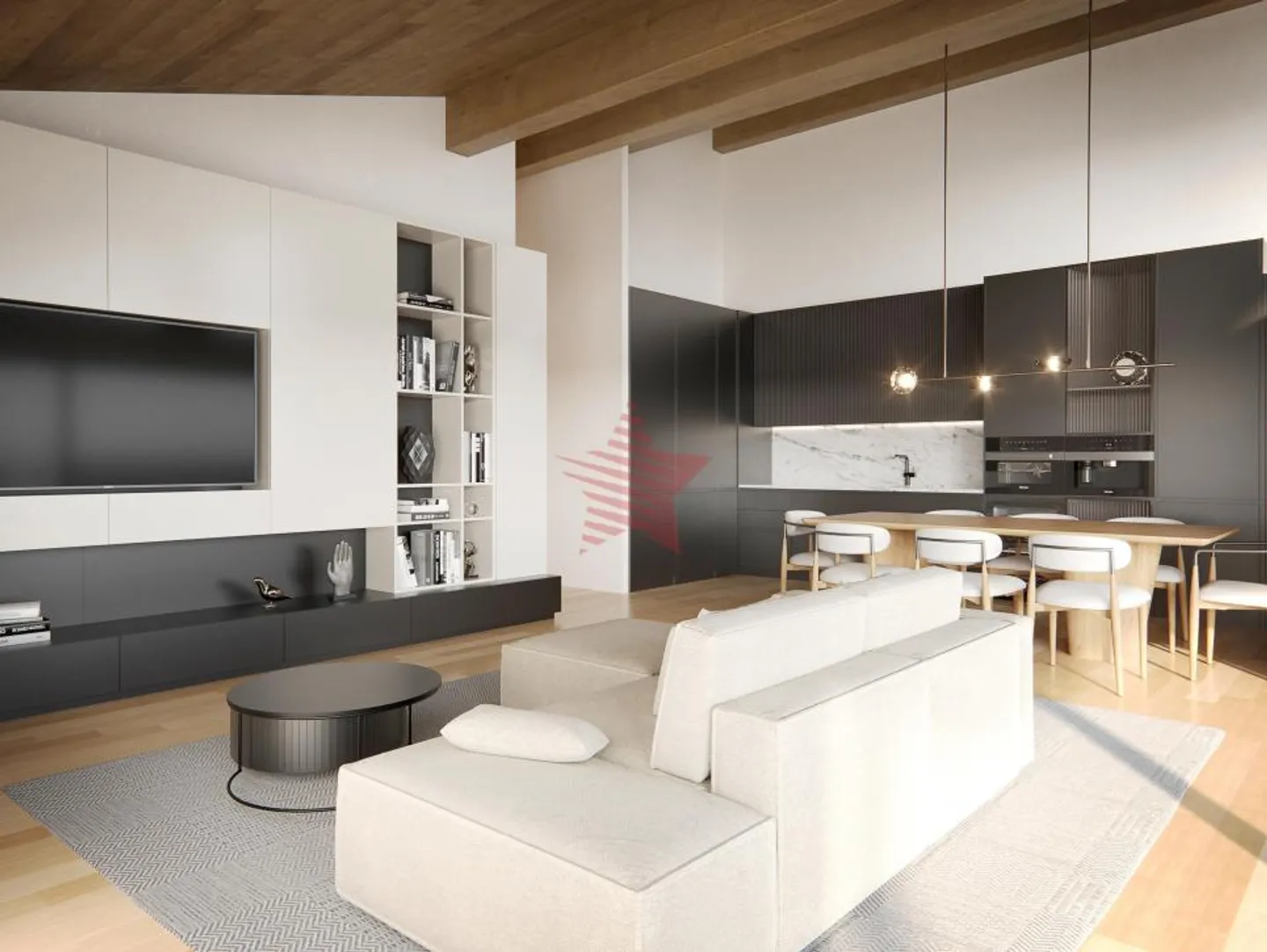Le Clos de Pradzère – Ampio appartamento di 3,5 locali al piano giardino - Foto 4 di 8