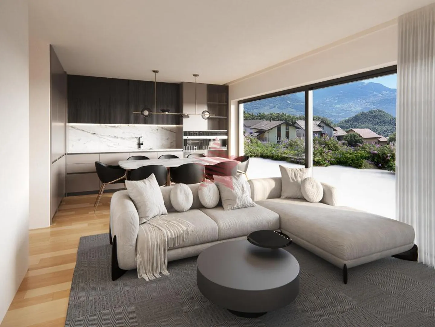 Le Clos de Pradzère – Ampio appartamento di 3,5 locali al piano giardino - Foto 5 di 8