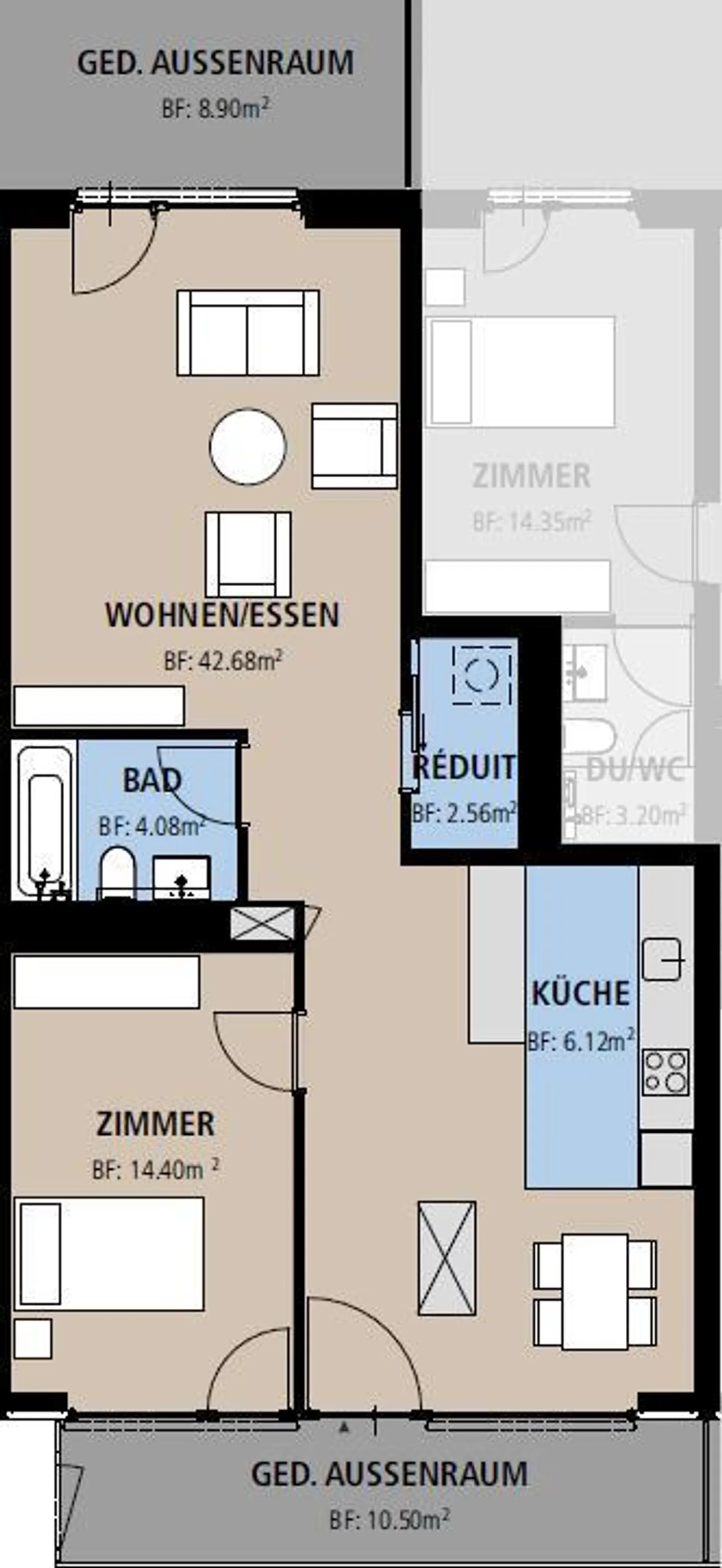 Moderne 2.5 Zimmerwohnung - Foto 7 von 7