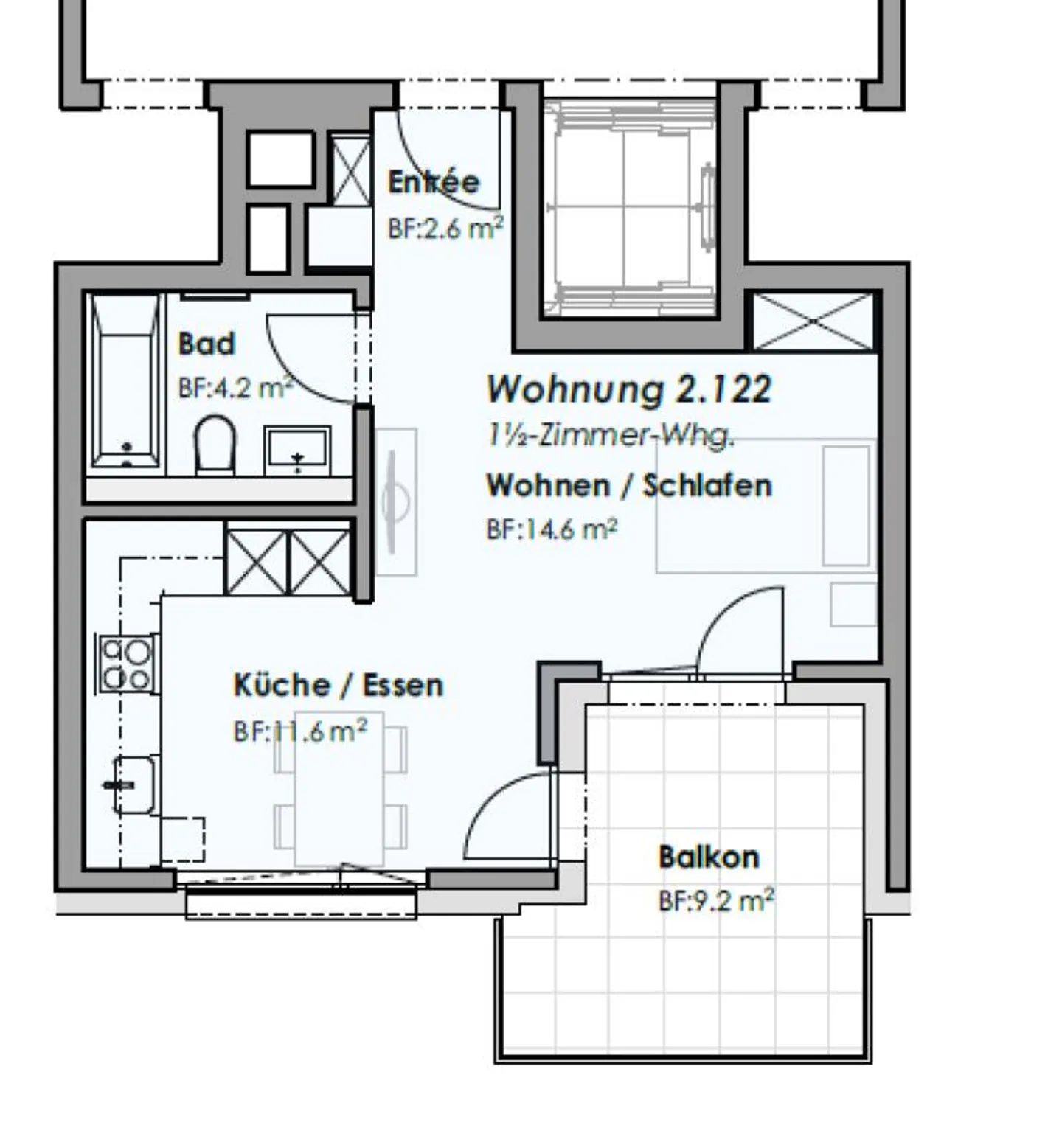 Charmante Wohnung mit Balkon - Foto 7 von 7