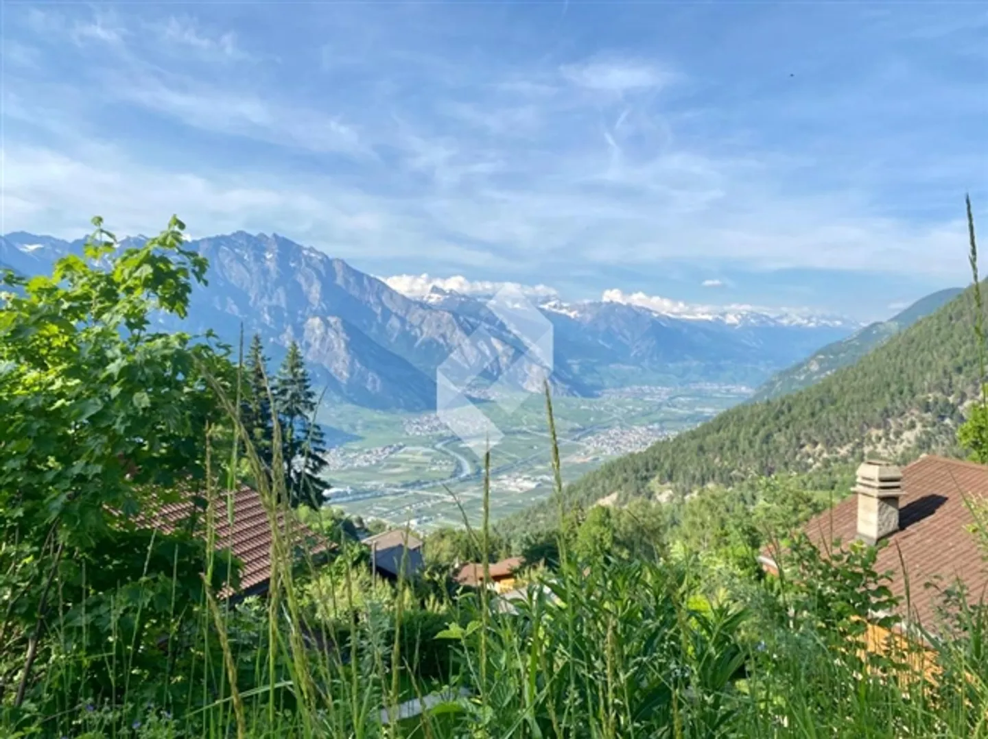 Building plot with a view of the Rhone valley, permitted second residence - Photo 1 of 6