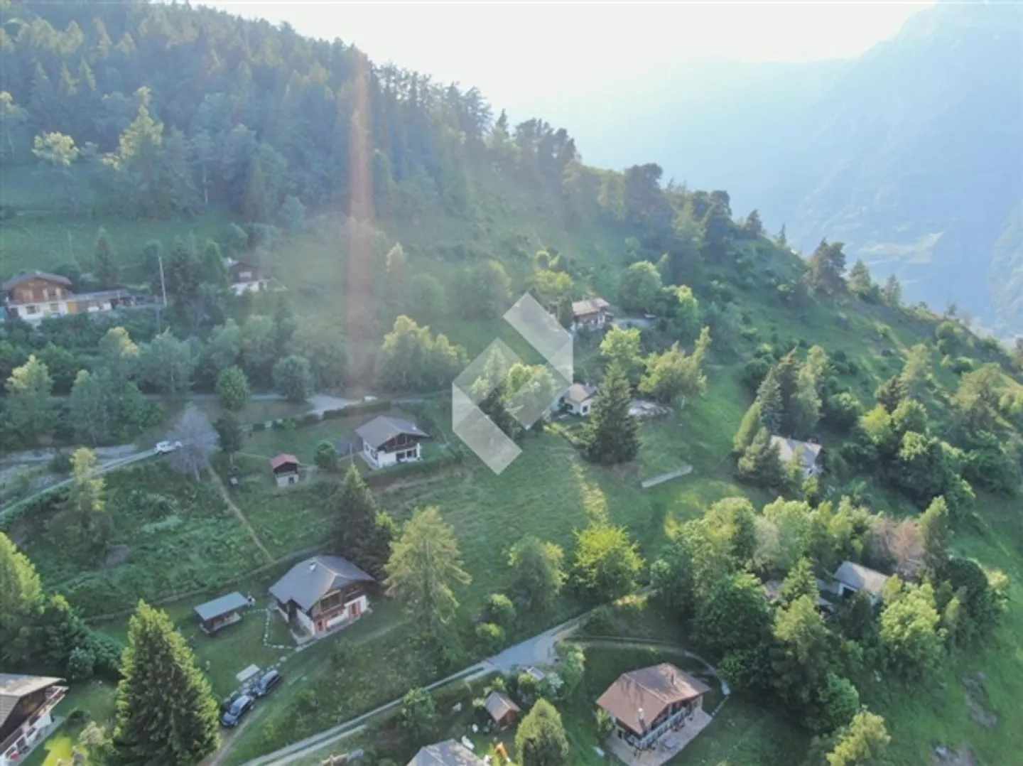 Building plot with a view of the Rhone valley, permitted second residence - Photo 5 of 6