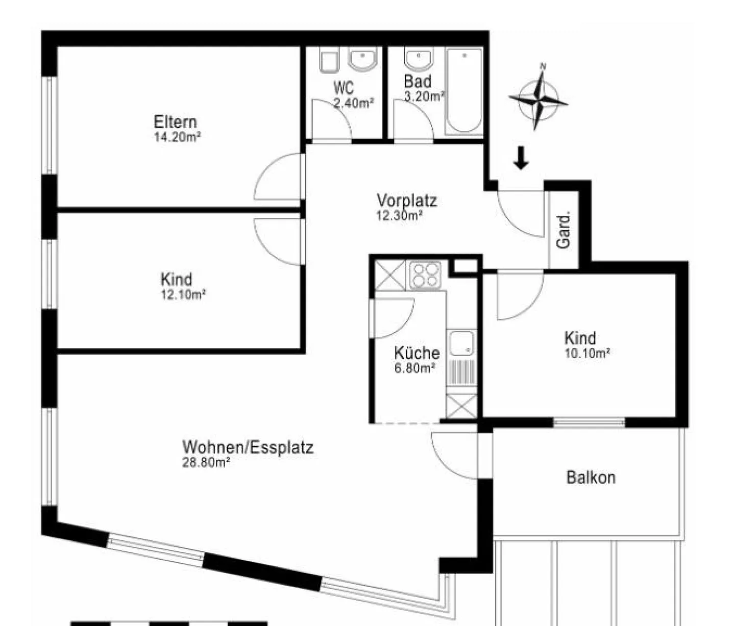 Renovierte Wohnung mit Balkon - Foto 12 von 12