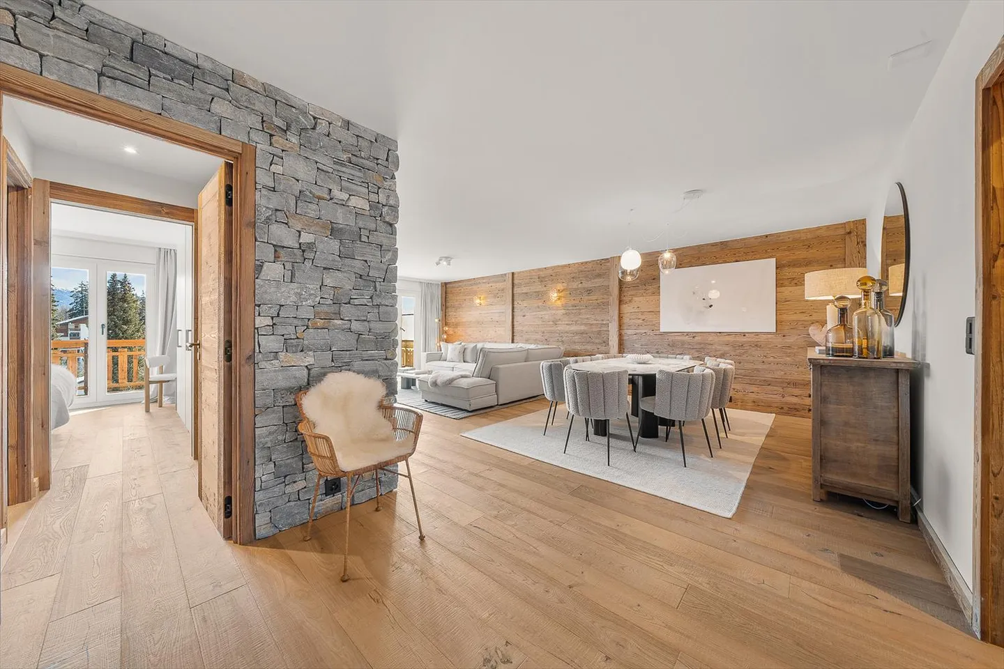 «Vollständig renovierte 3-Zimmer-Wohnung im Crans Center und in der Nähe der Skilifte» - Foto 9 von 13