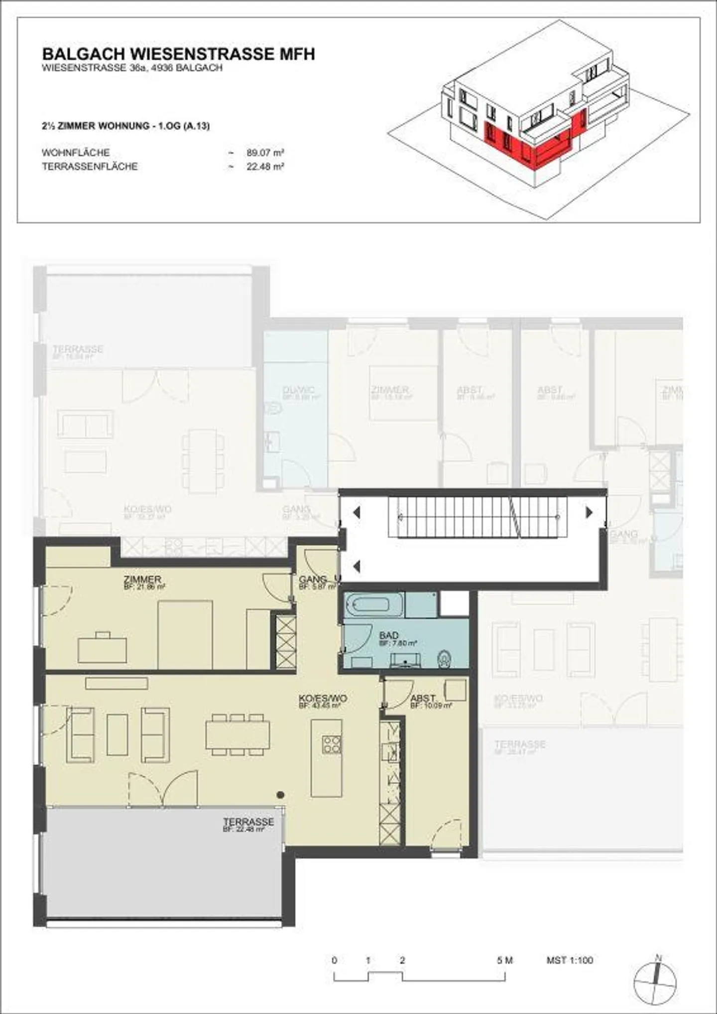 MFH "Wiesenstrasse" - appartement de 2,5 pièces de première classe avec design à louer - Photo 6 sur 7