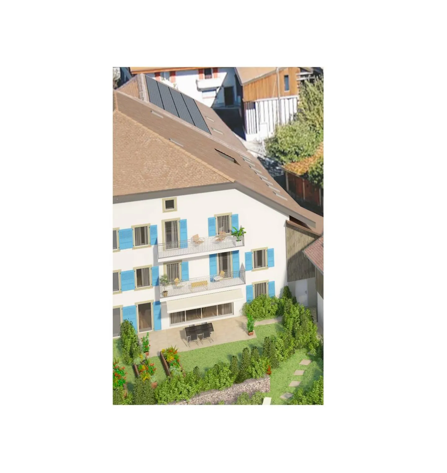 Vivere a Orges, con una vista mozzafiato: appartamento di 4,5 locali con terrazza e giardino - Foto 2 di 10