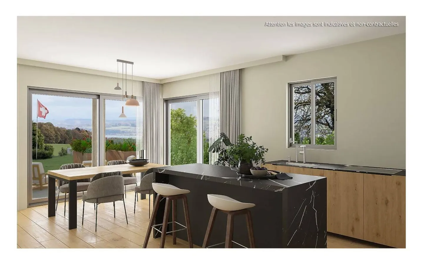 Vivere a Orges, con una vista mozzafiato: appartamento di 4,5 locali con terrazza e giardino - Foto 3 di 10