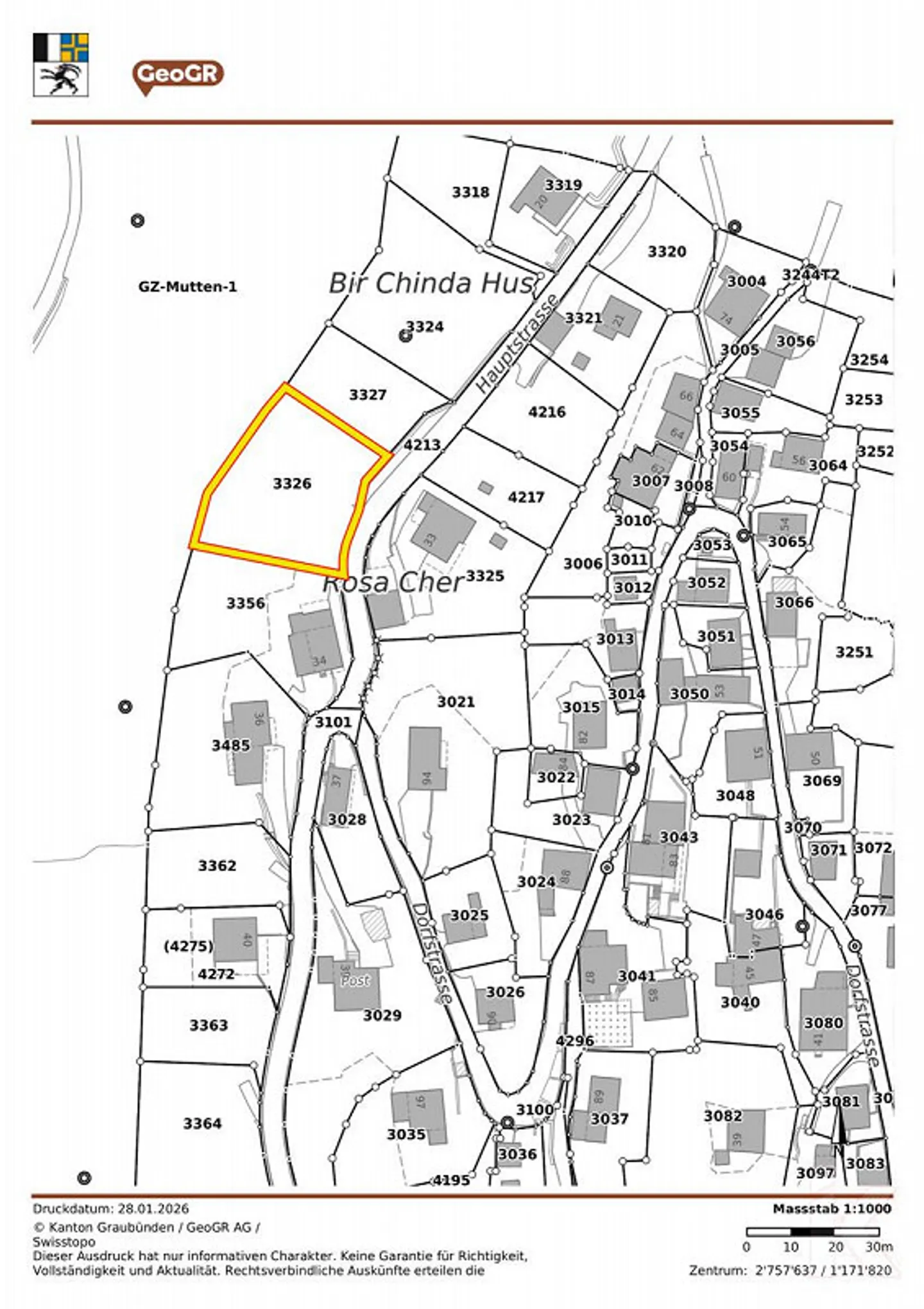 Terrain à bâtir Rosacher à Mutten - Commune de Thusis - Photo 12 sur 13