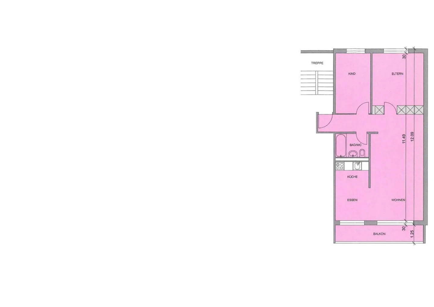 Attraktive Wohnung mit Balkon in ruhiger Lage in Bettlach - Foto 9 von 9