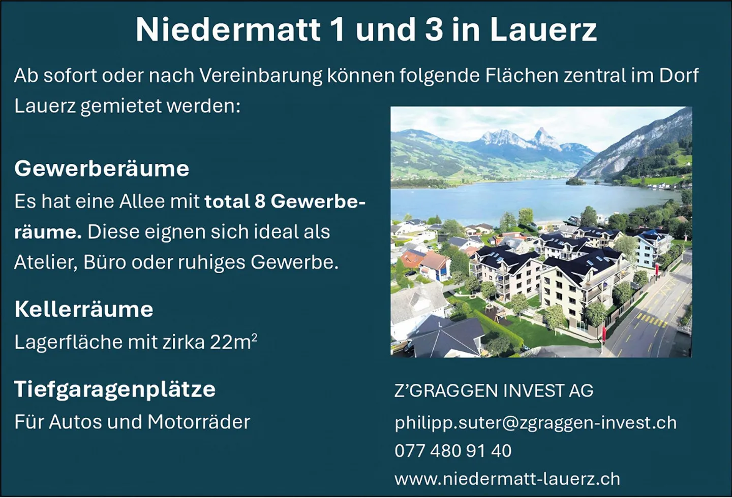 Gewerberaum im Zentrum von Lauerz - Photo 1 of 5