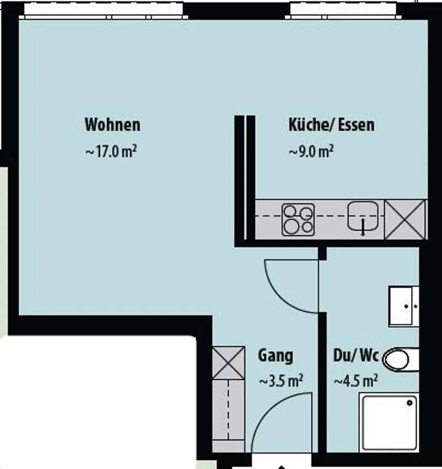 Appartement moderne de 1,5 pièce dans un immeuble multifamilial entièrement rénové - Photo 9 sur 9